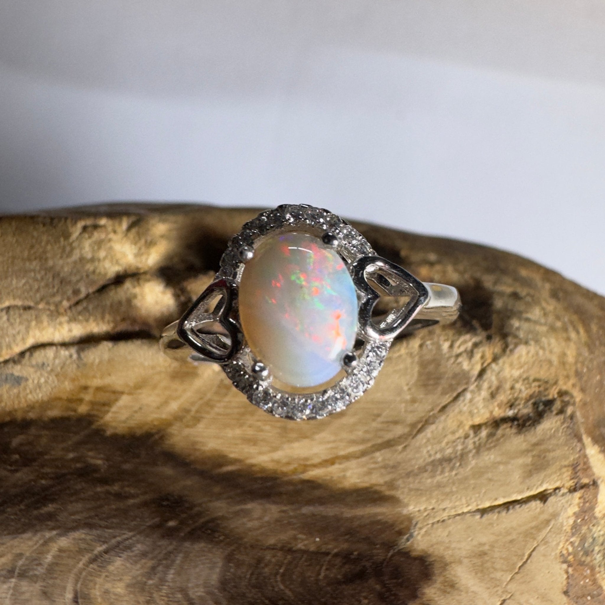 Agnes Waters Wonder ~ 0.8ct Coober Pedy Opal 925 Silver Ring