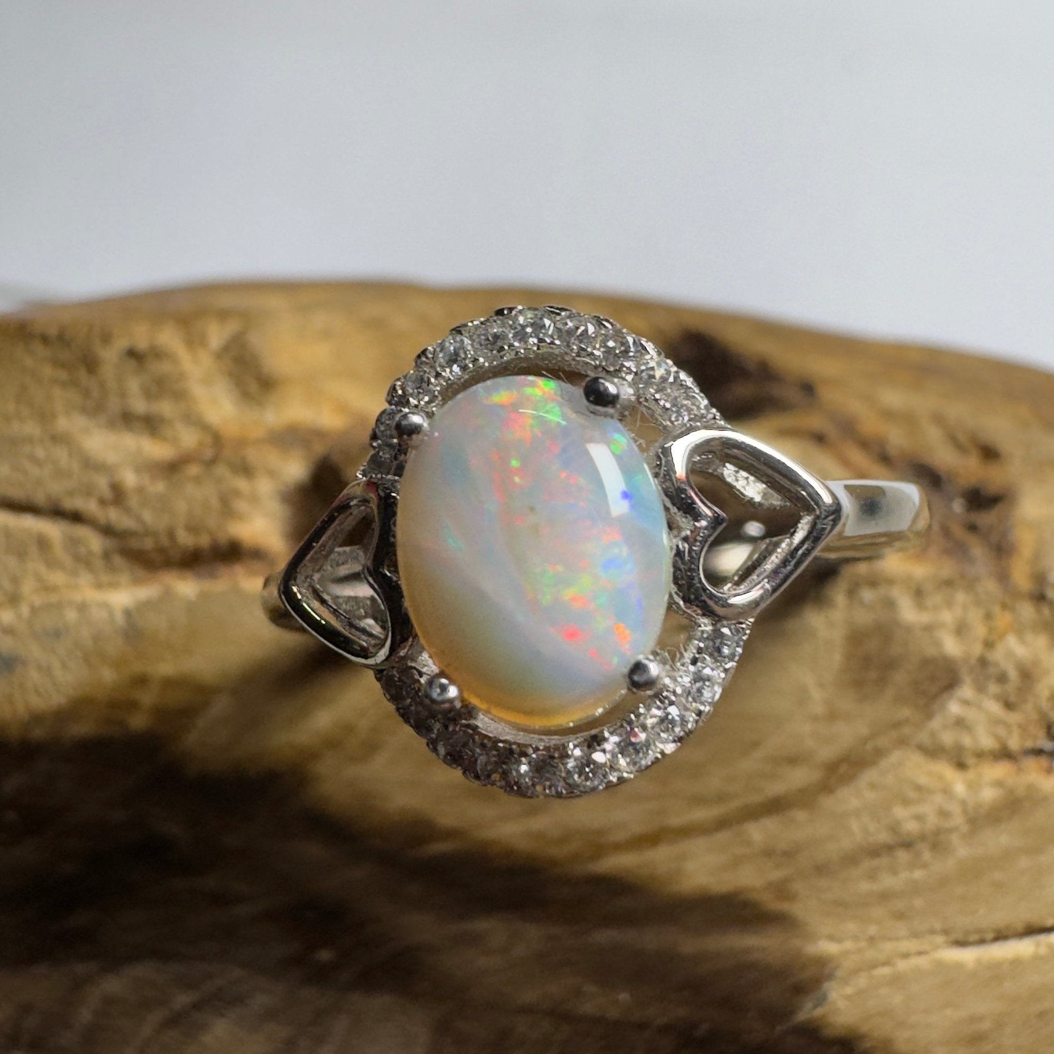 Agnes Waters Wonder ~ 0.8ct Coober Pedy Opal 925 Silver Ring