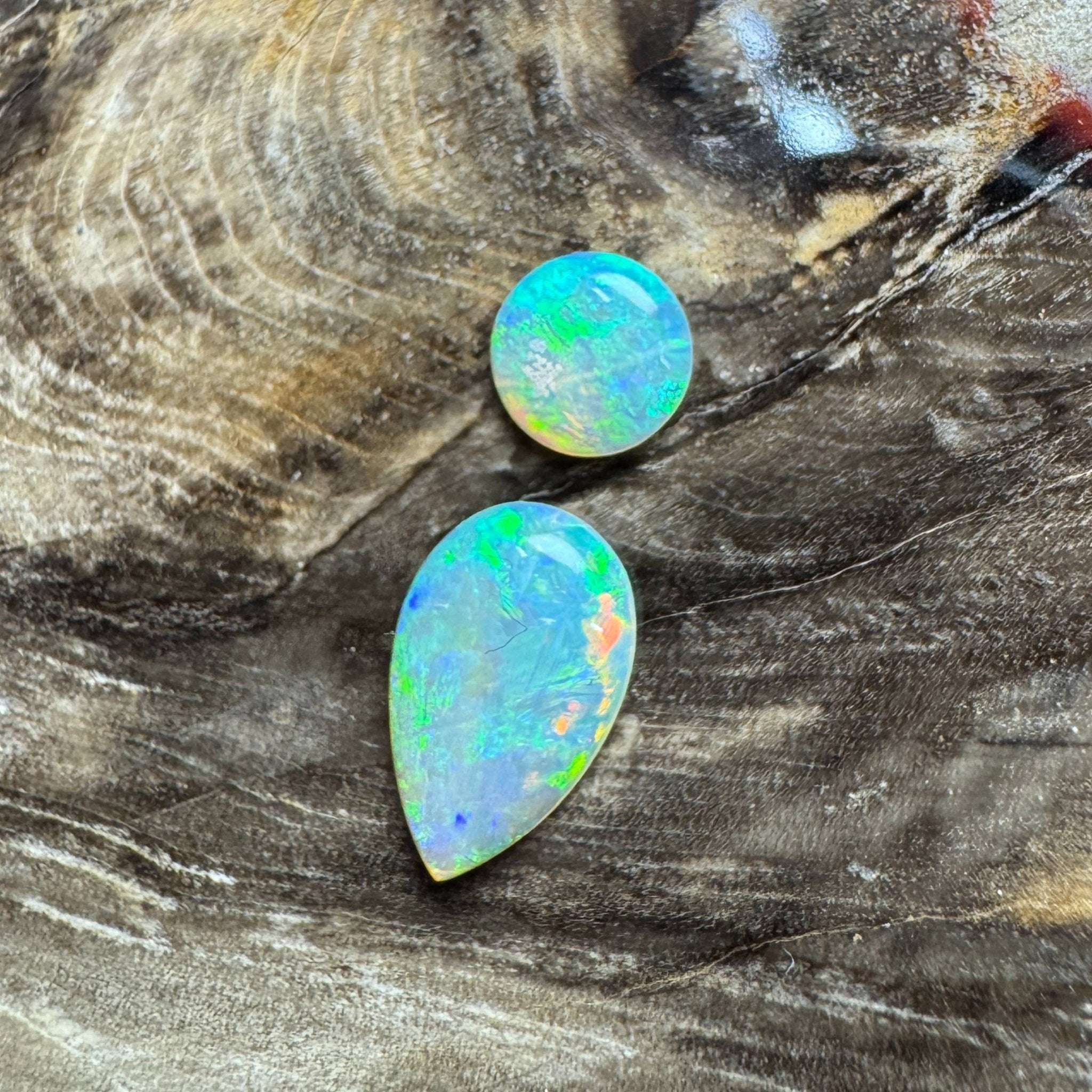 Andamooka Opal Set 1.5carat Solid Hand - Cut