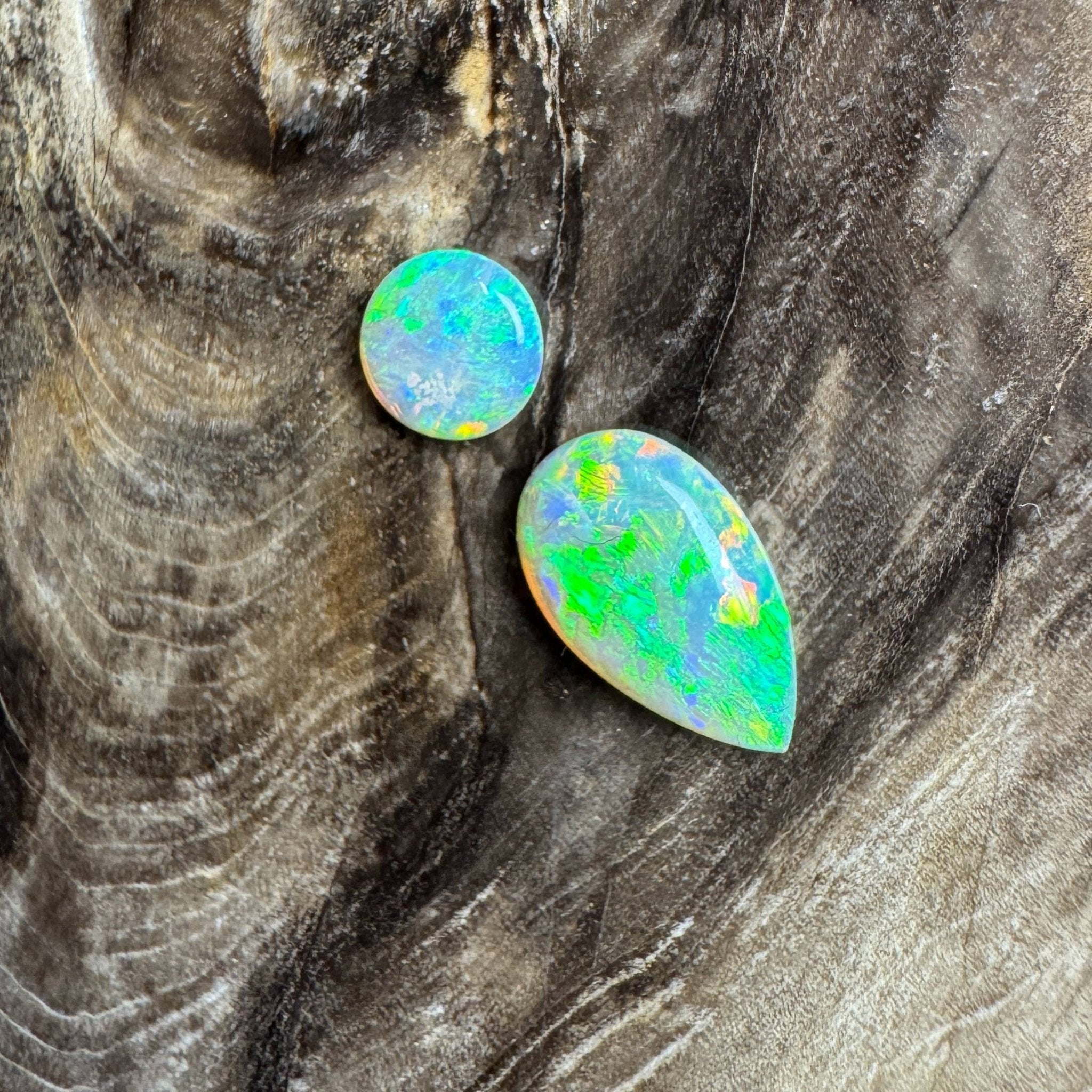 Andamooka Opal Set 1.5carat Solid Hand - Cut