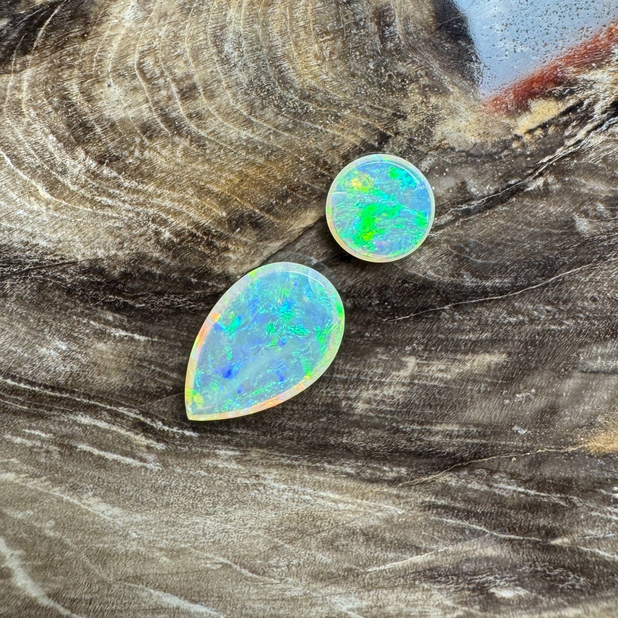 Andamooka Opal Set 1.5carat Solid Hand - Cut