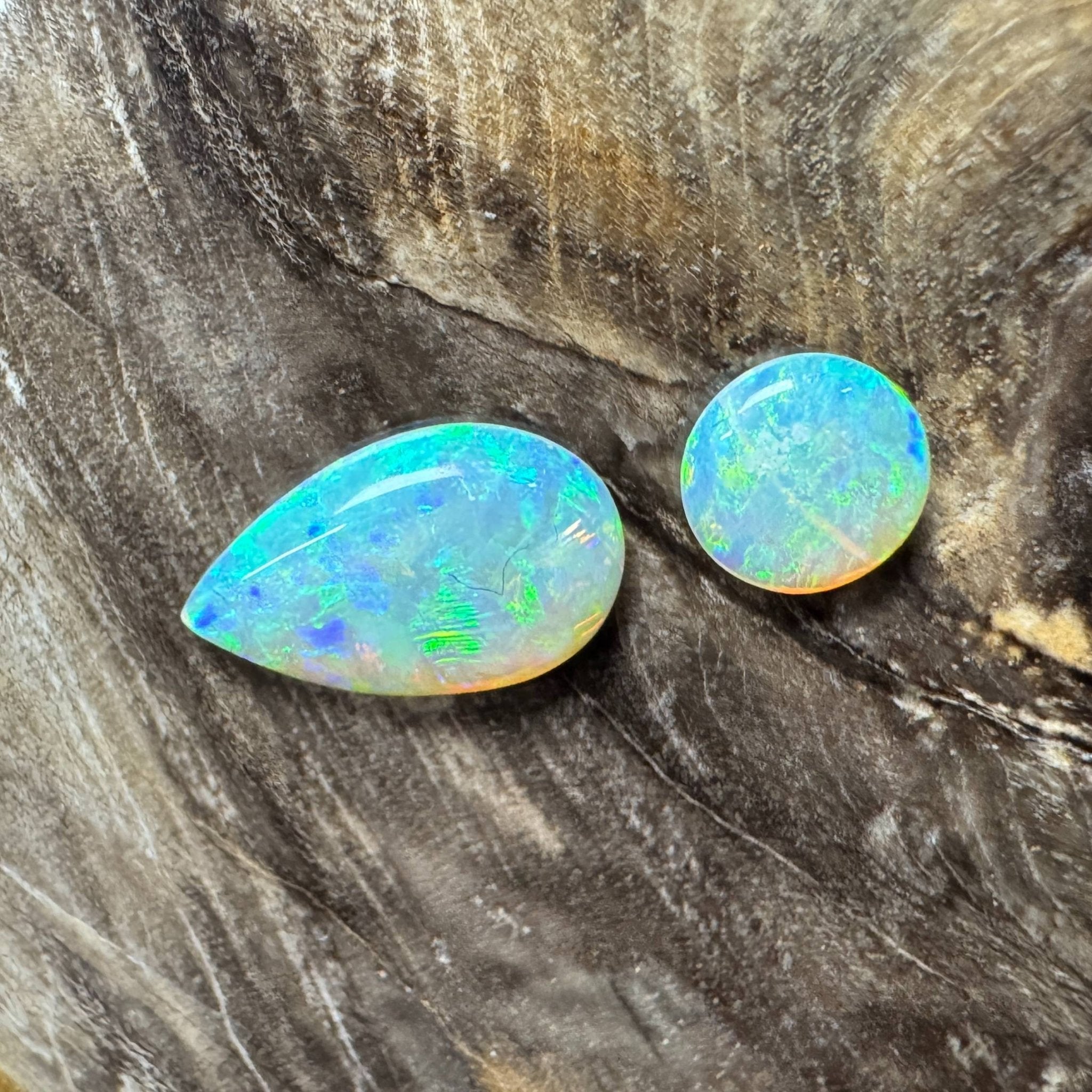 Andamooka Opal Set 1.5carat Solid Hand - Cut
