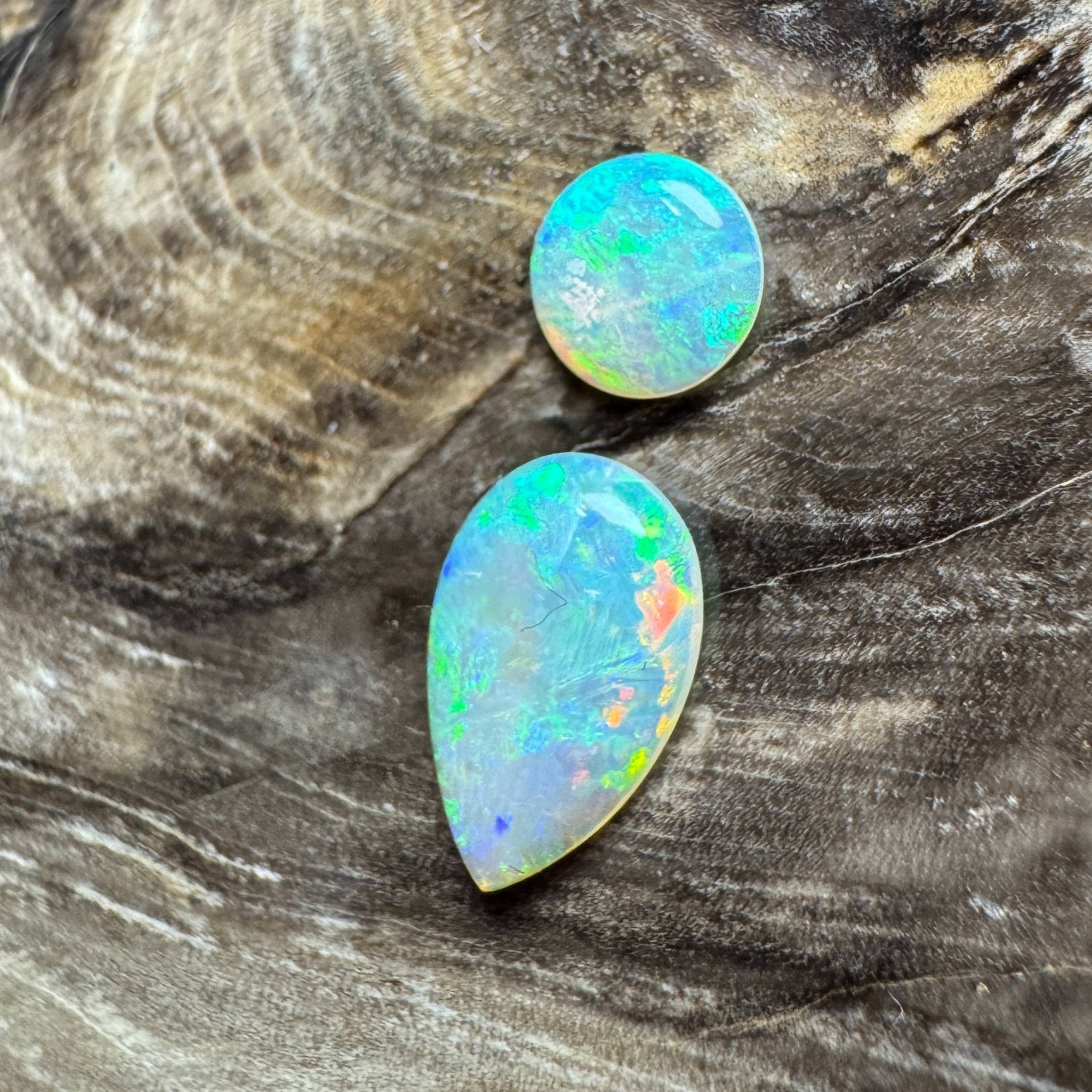 Andamooka Opal Set 1.5carat Solid Hand - Cut