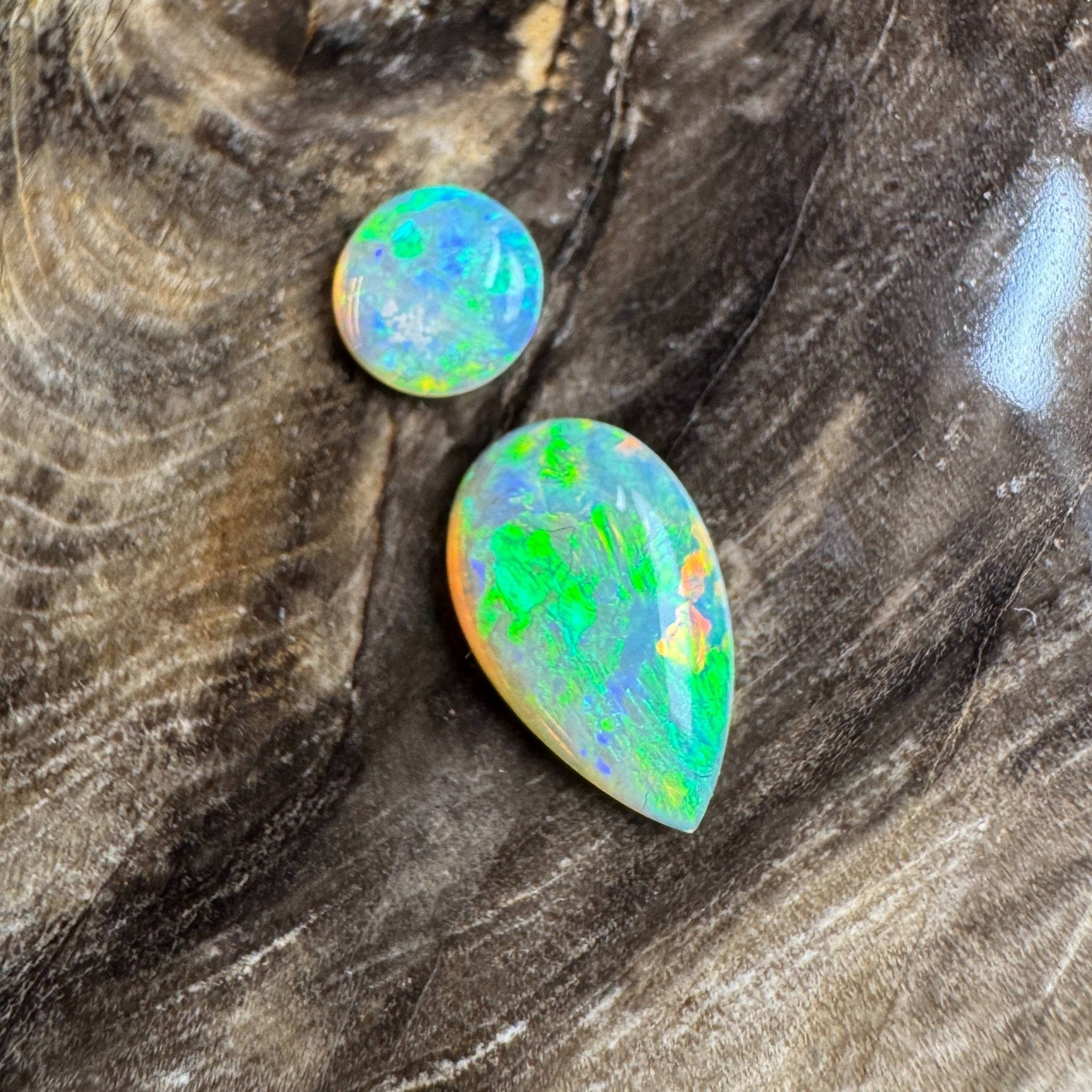 Andamooka Opal Set 1.5carat Solid Hand - Cut