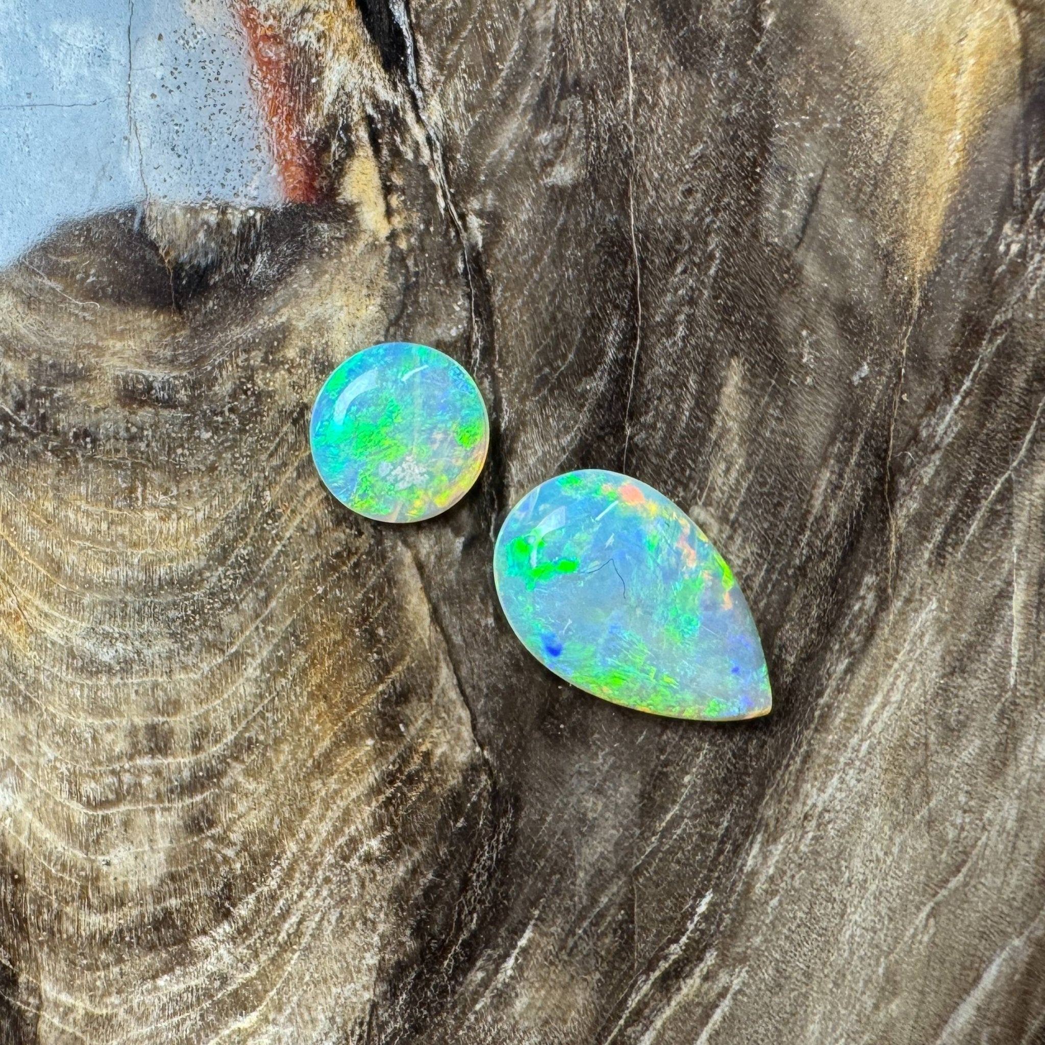Andamooka Opal Set 1.5carat Solid Hand - Cut