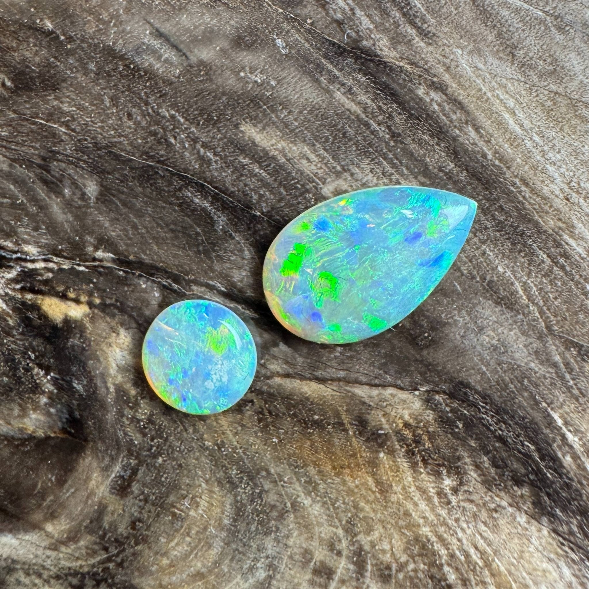 Andamooka Opal Set 1.5carat Solid Hand - Cut