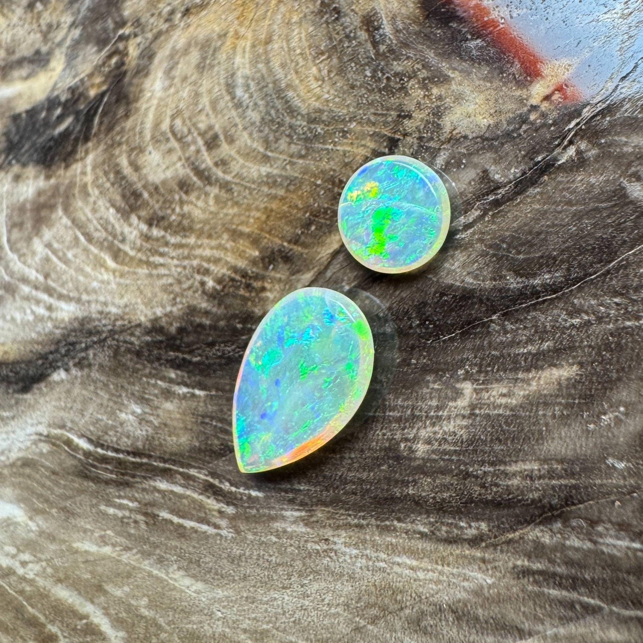 Andamooka Opal Set 1.5carat Solid Hand - Cut