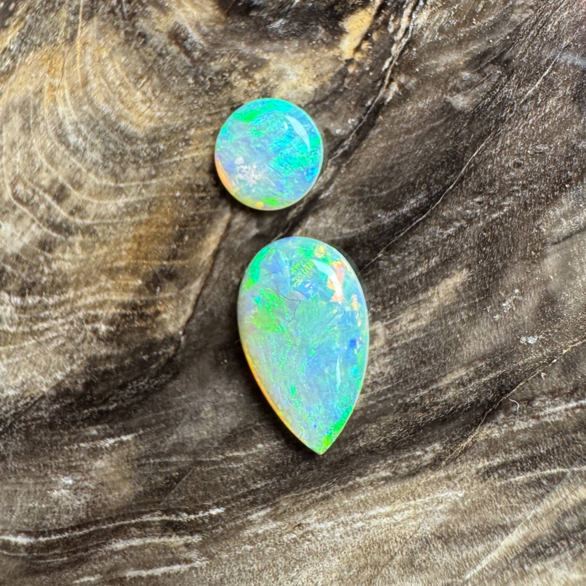 Andamooka Opal Set 1.5carat Solid Hand - Cut