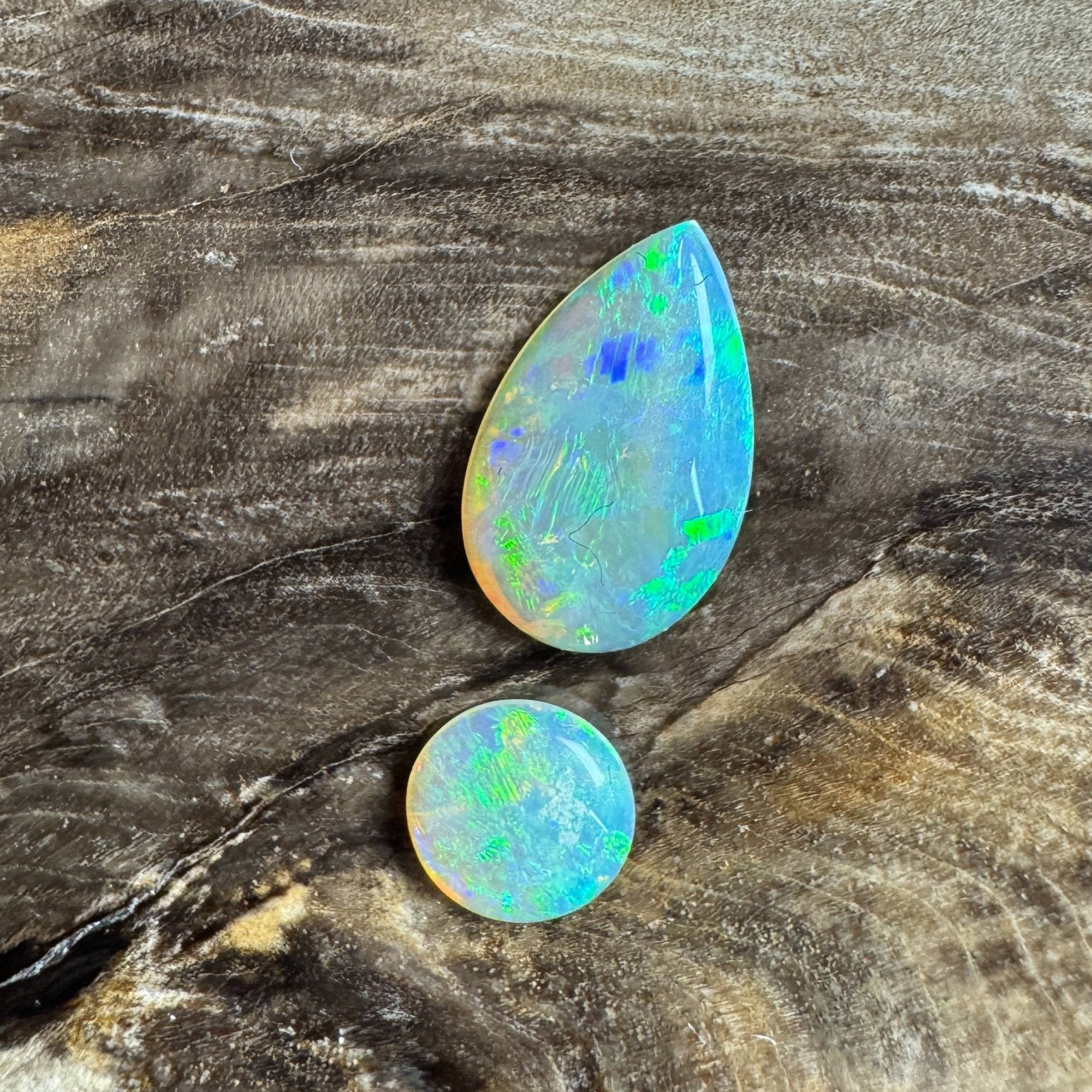 Andamooka Opal Set 1.5carat Solid Hand - Cut