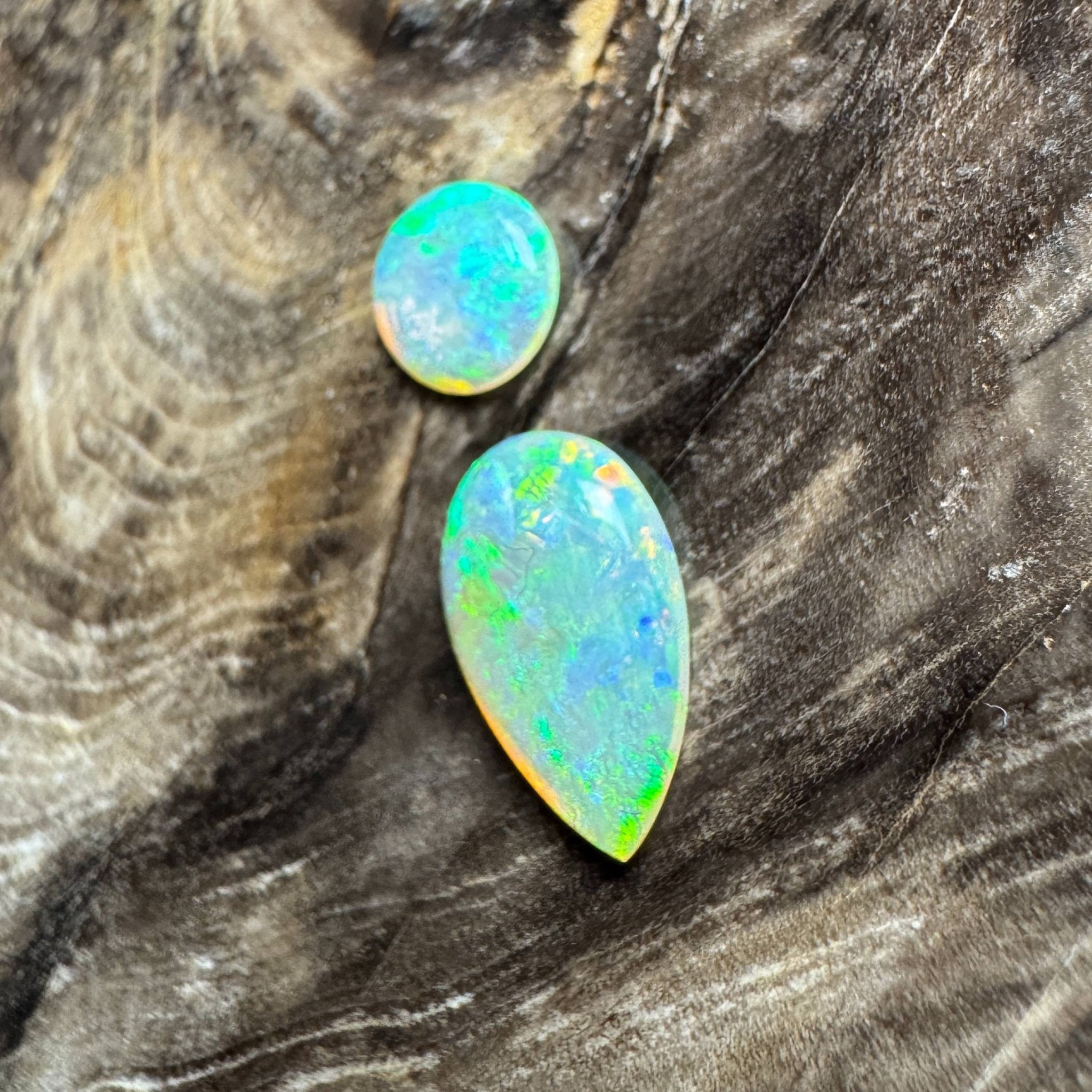 Andamooka Opal Set 1.5carat Solid Hand - Cut
