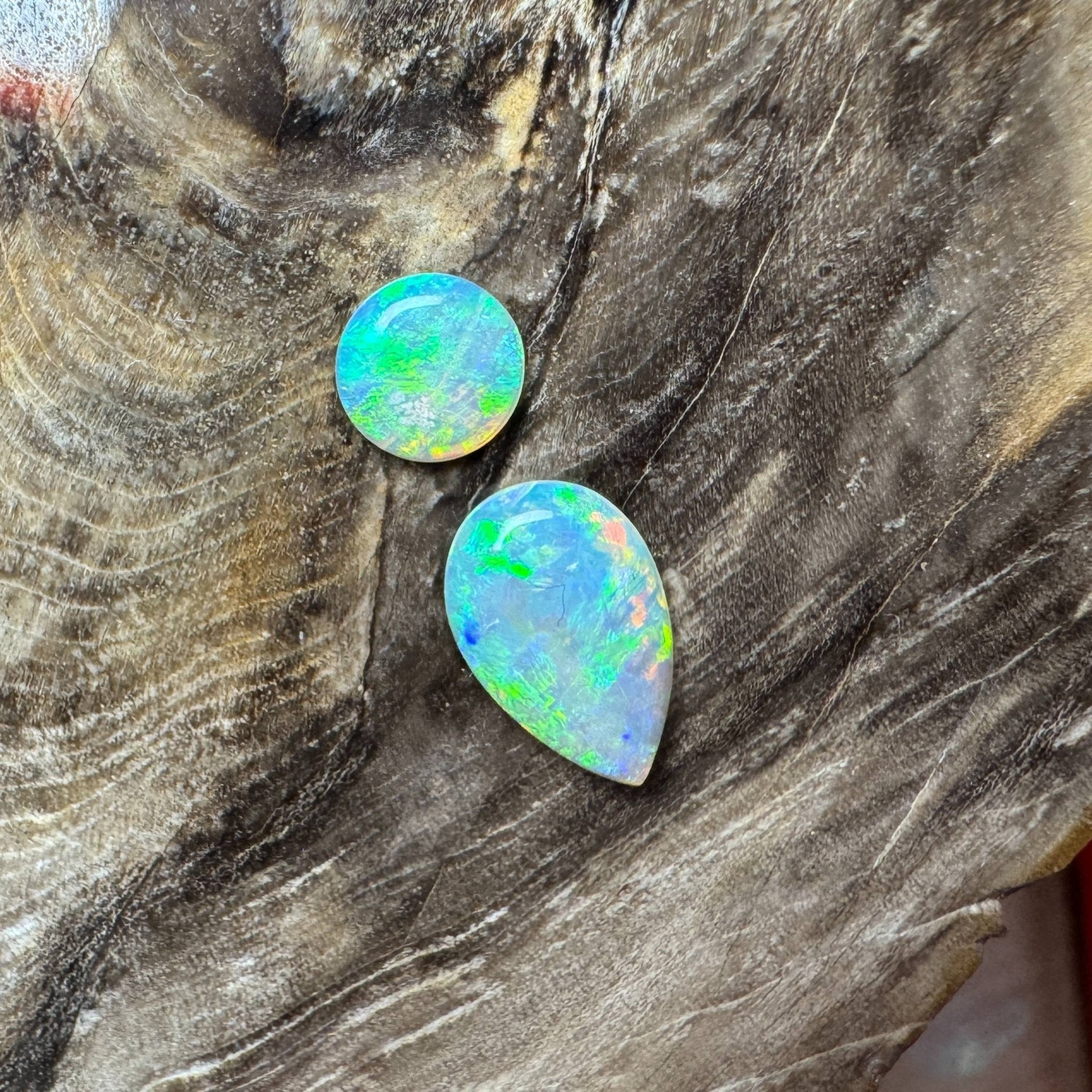 Andamooka Opal Set 1.5carat Solid Hand - Cut