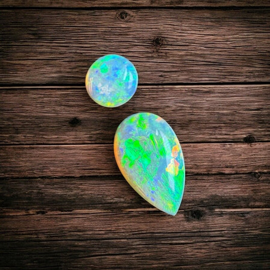 Andamooka Opal Set 1.5carat Solid Hand - Cut