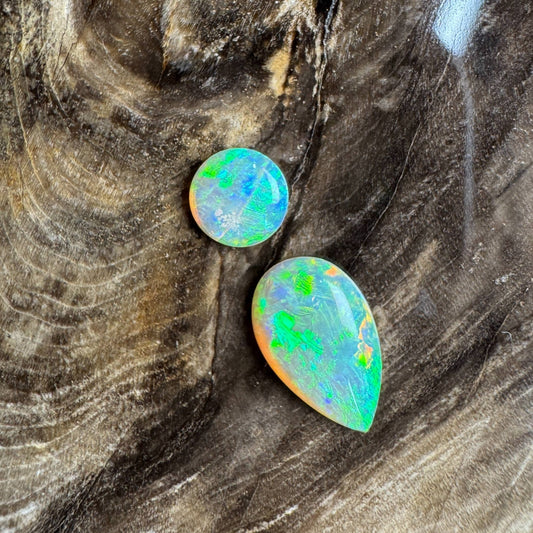 Andamooka Opal Set 1.5carat Solid Hand - Cut