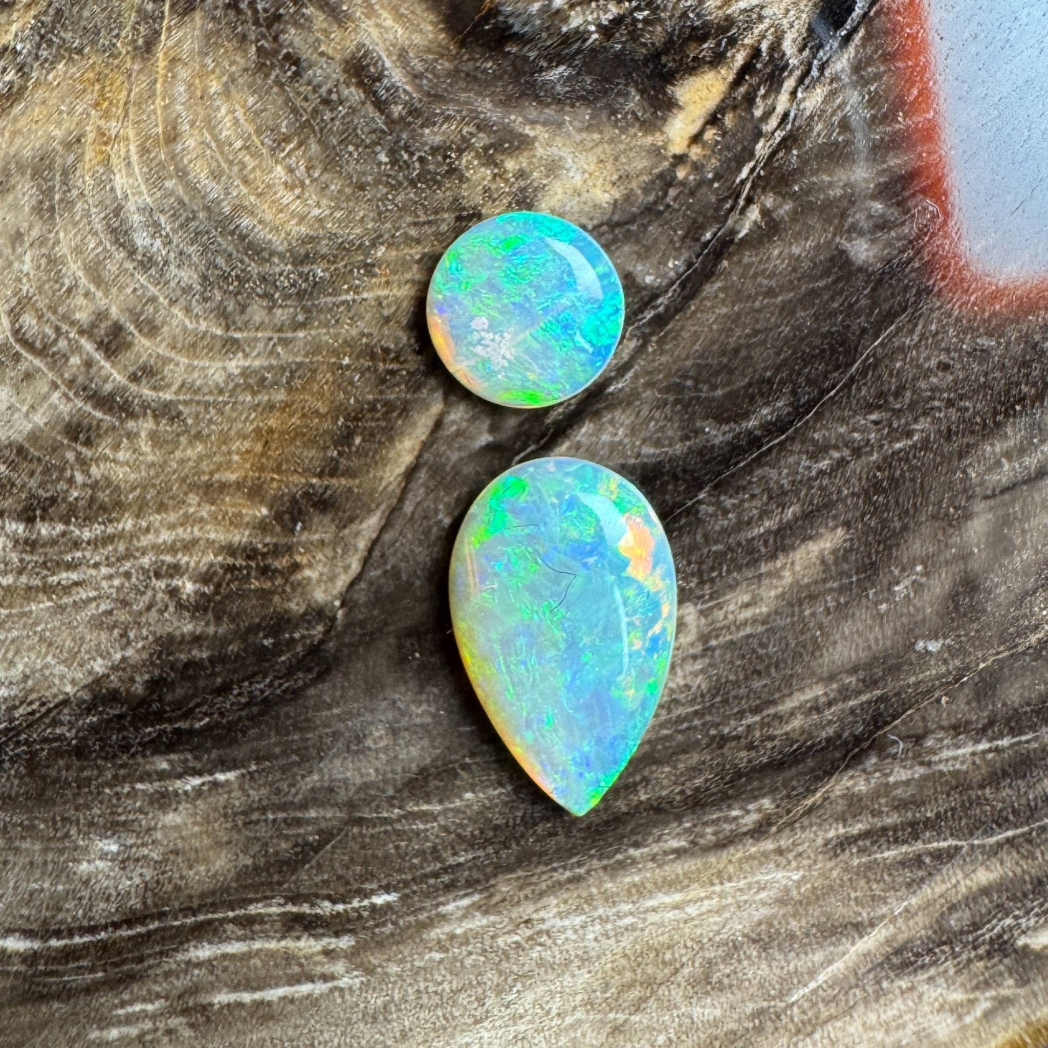 Andamooka Opal Set 1.5carat Solid Hand - Cut