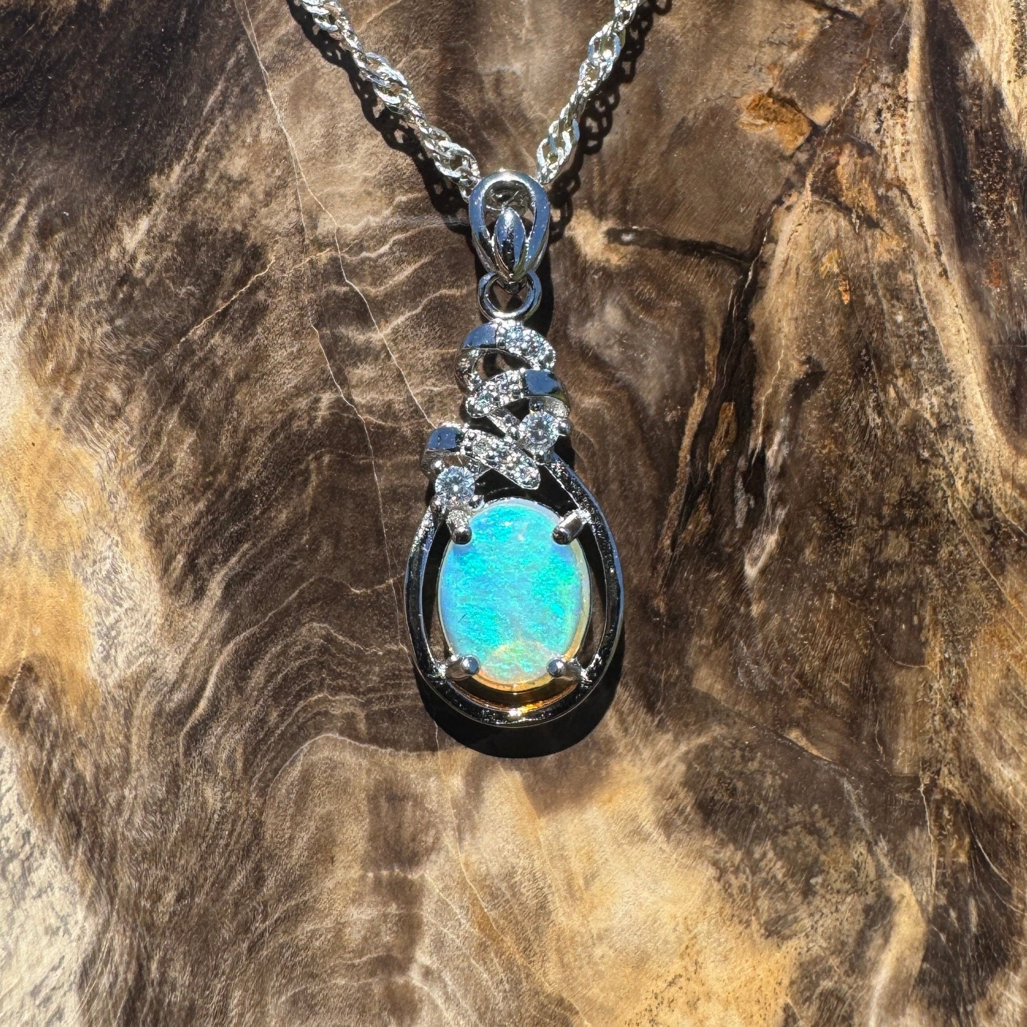 Apollo Light ~ 1.1ct Lightning Ridge Opal 925 Silver Pendant