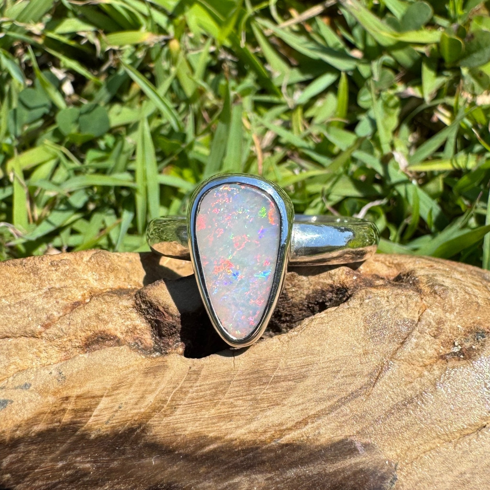 Barossa Flame ~ 2ct Lightning Ridge Solid Opal 925 Silver Ring