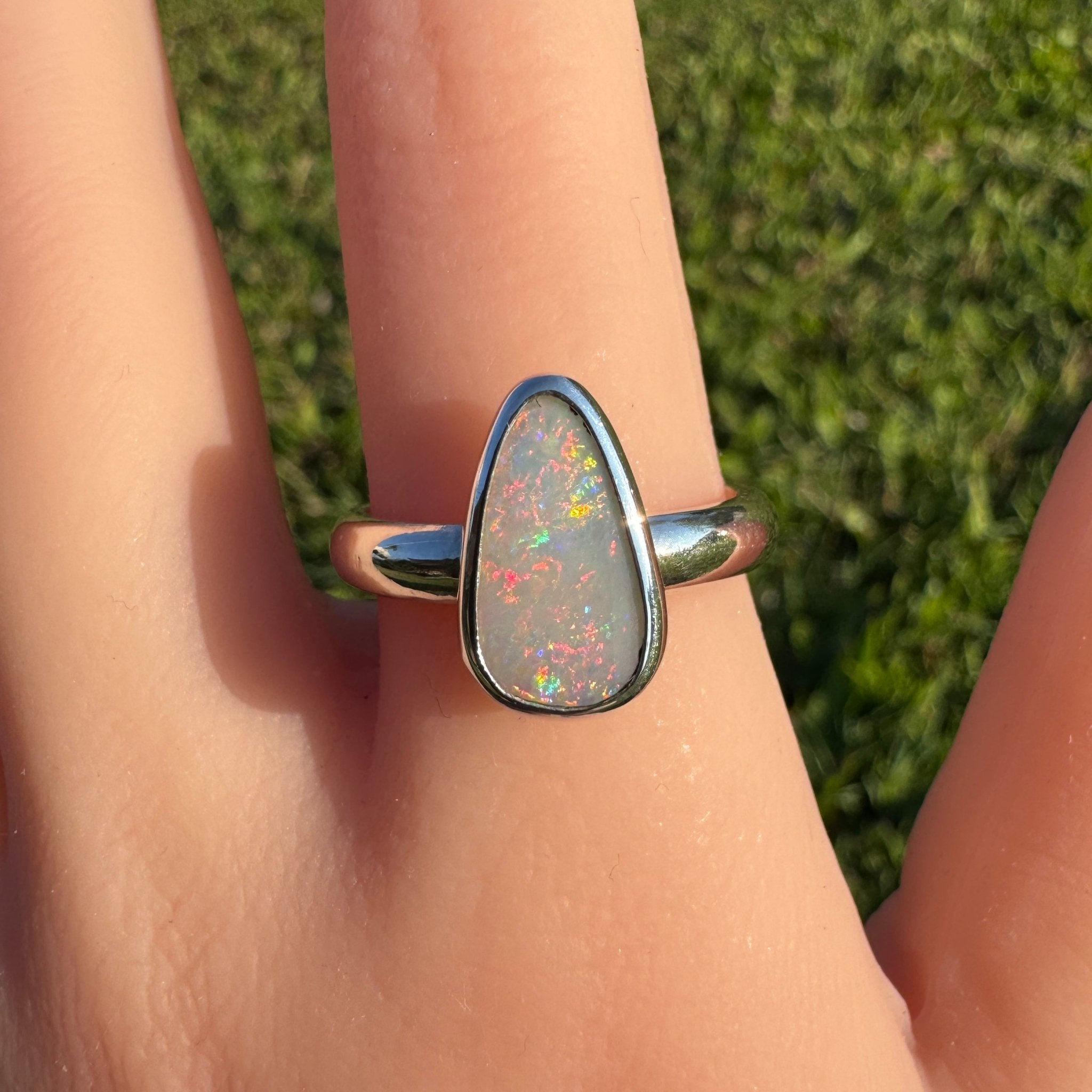 Barossa Flame ~ 2ct Lightning Ridge Solid Opal 925 Silver Ring