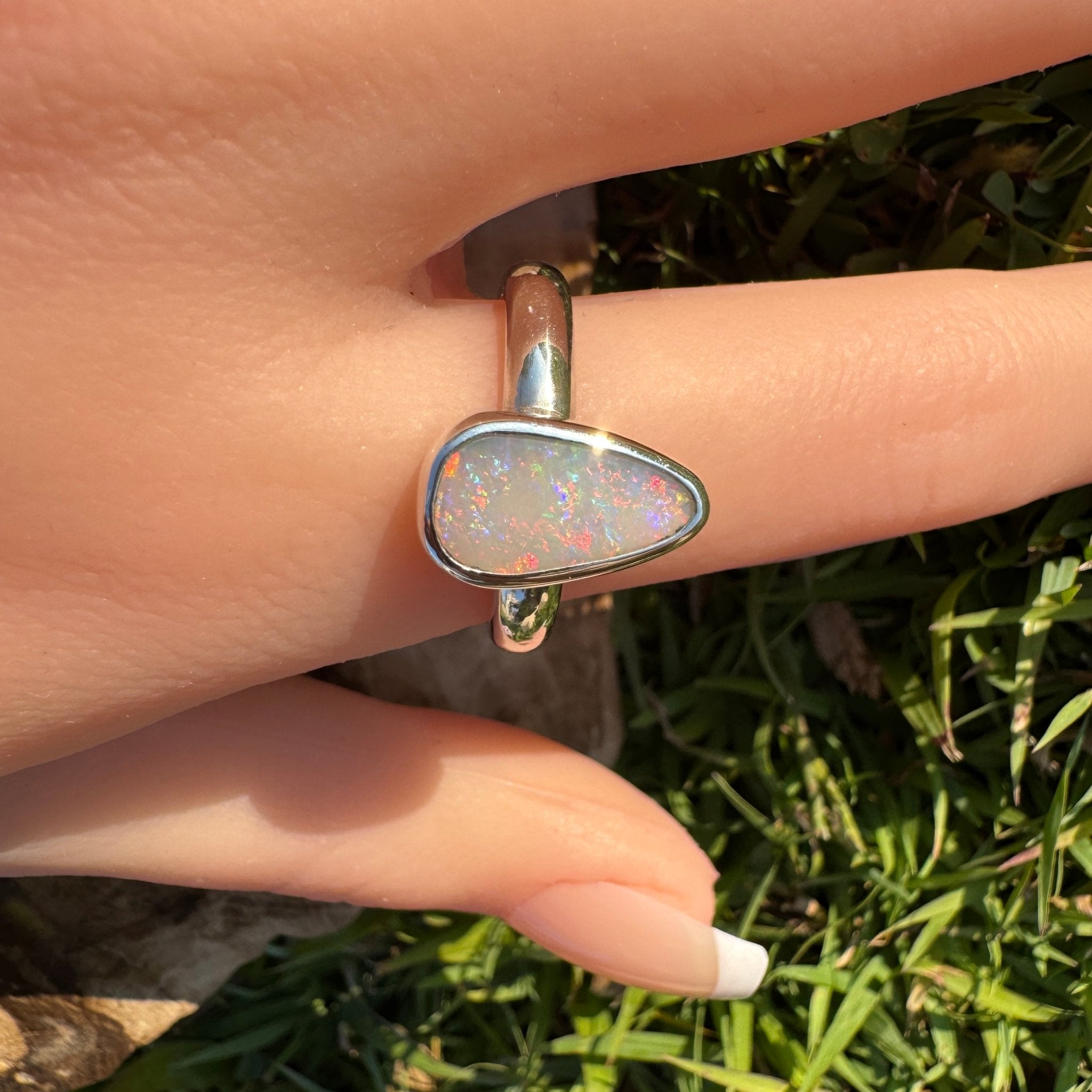 Barossa Flame ~ 2ct Lightning Ridge Solid Opal 925 Silver Ring