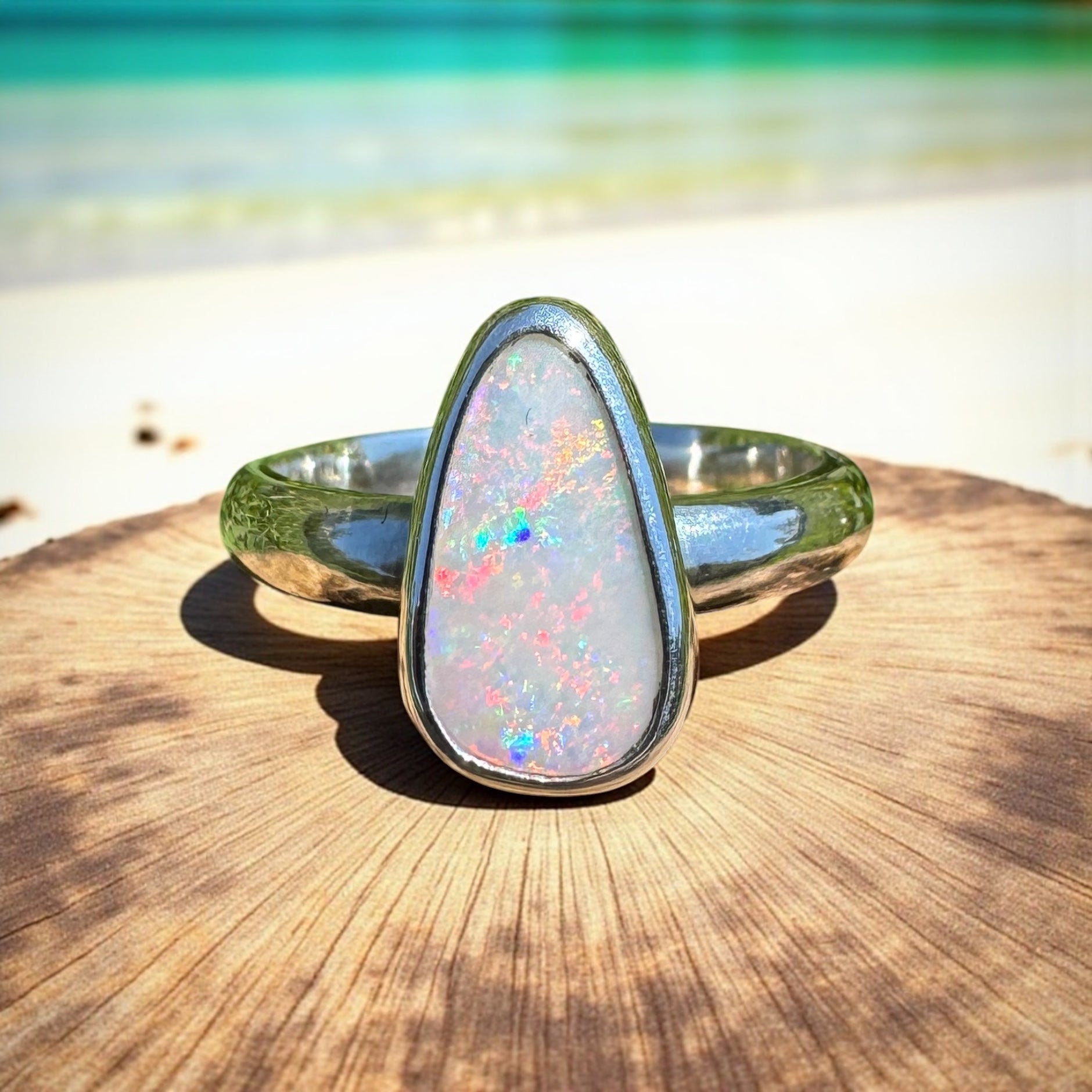 Barossa Flame ~ 2ct Lightning Ridge Solid Opal 925 Silver Ring