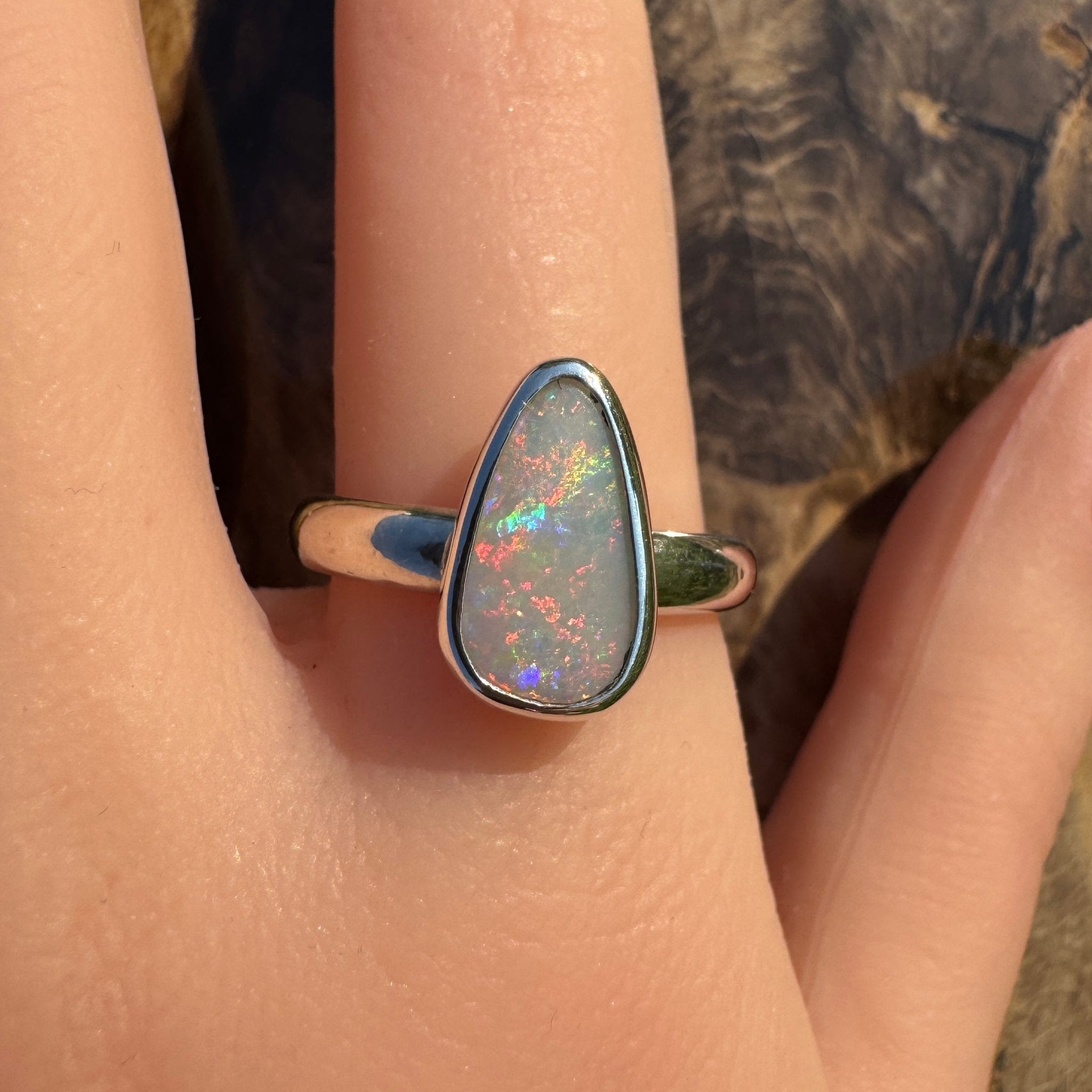 Barossa Flame ~ 2ct Lightning Ridge Solid Opal 925 Silver Ring