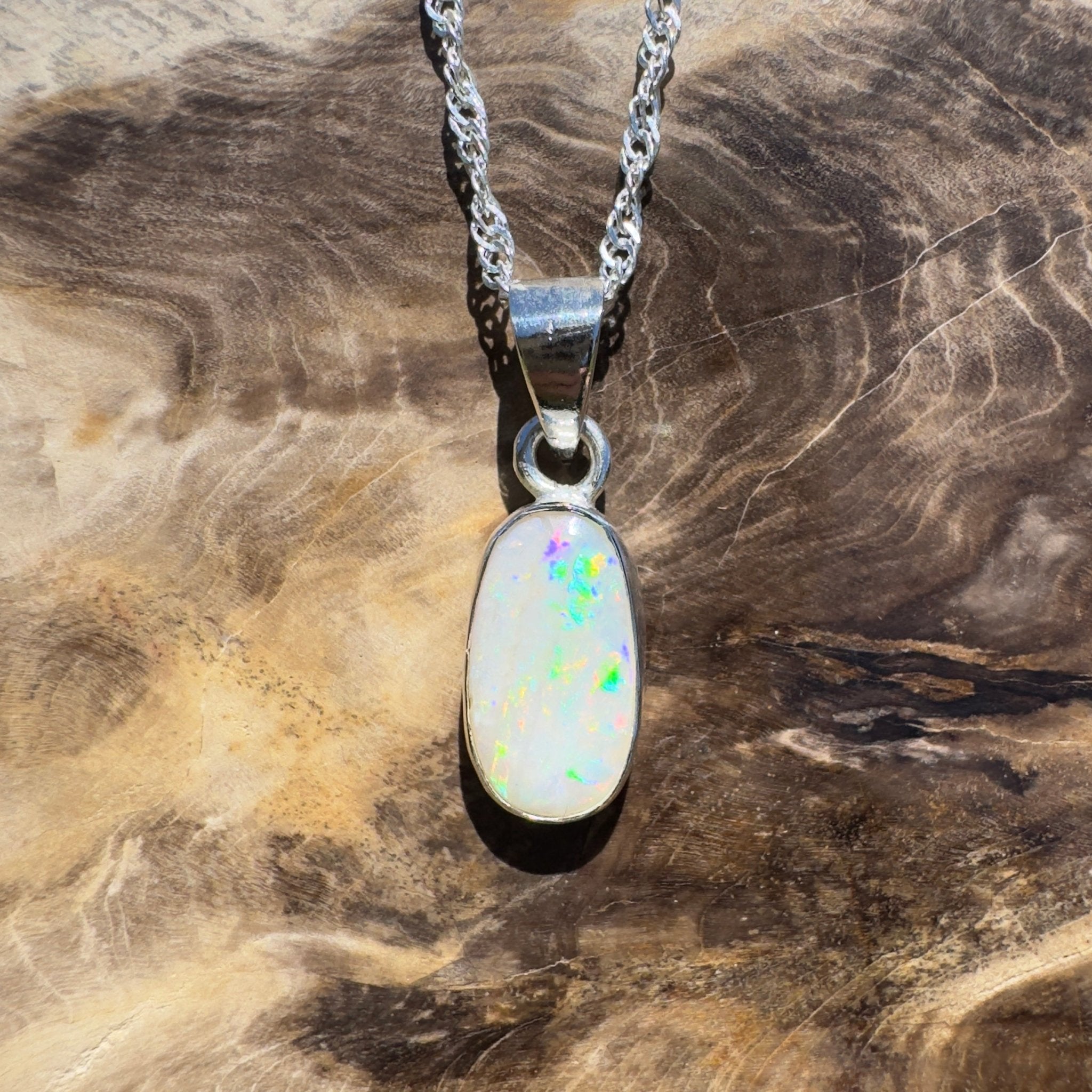 Boodjamulla Mist – 2.6ct Lightning Ridge Opal Pendant