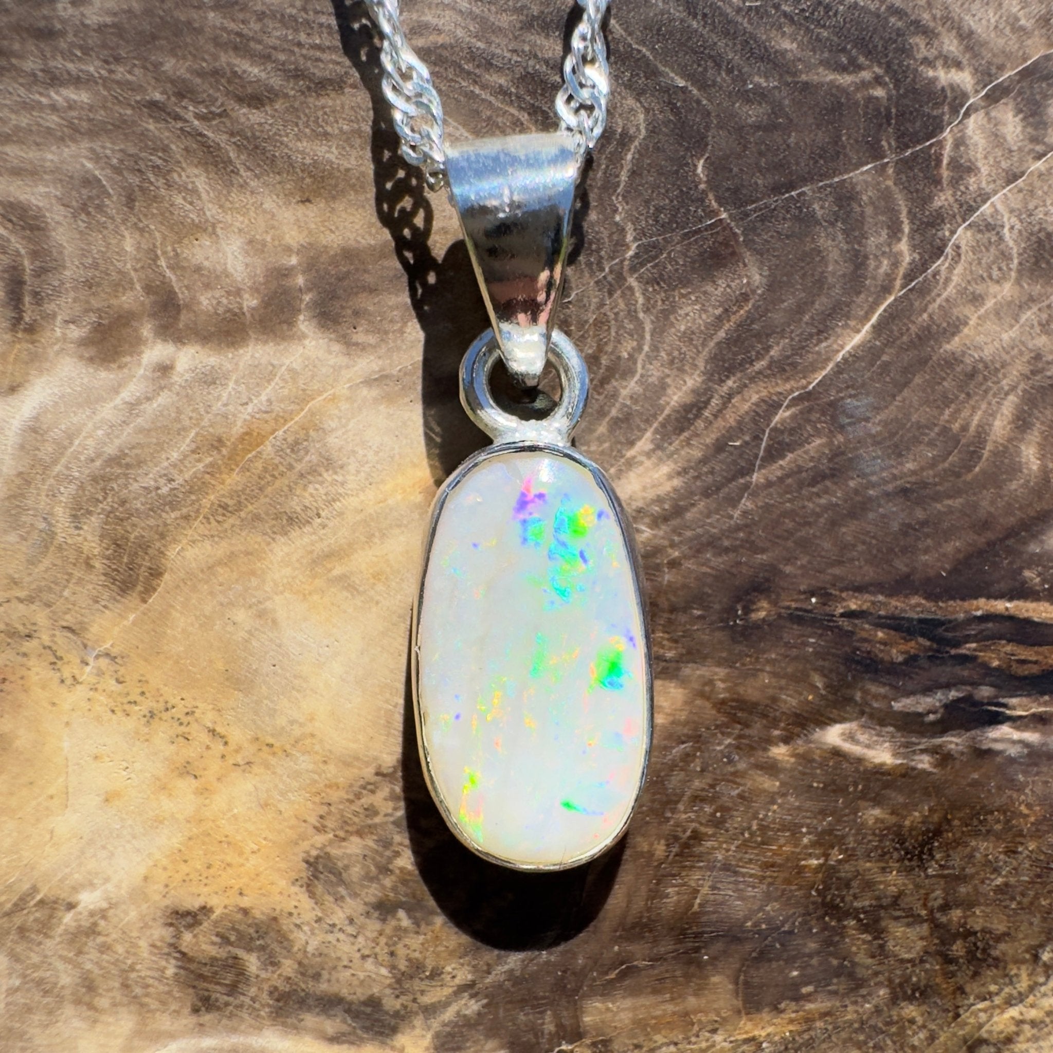 Boodjamulla Mist – 2.6ct Lightning Ridge Opal Pendant
