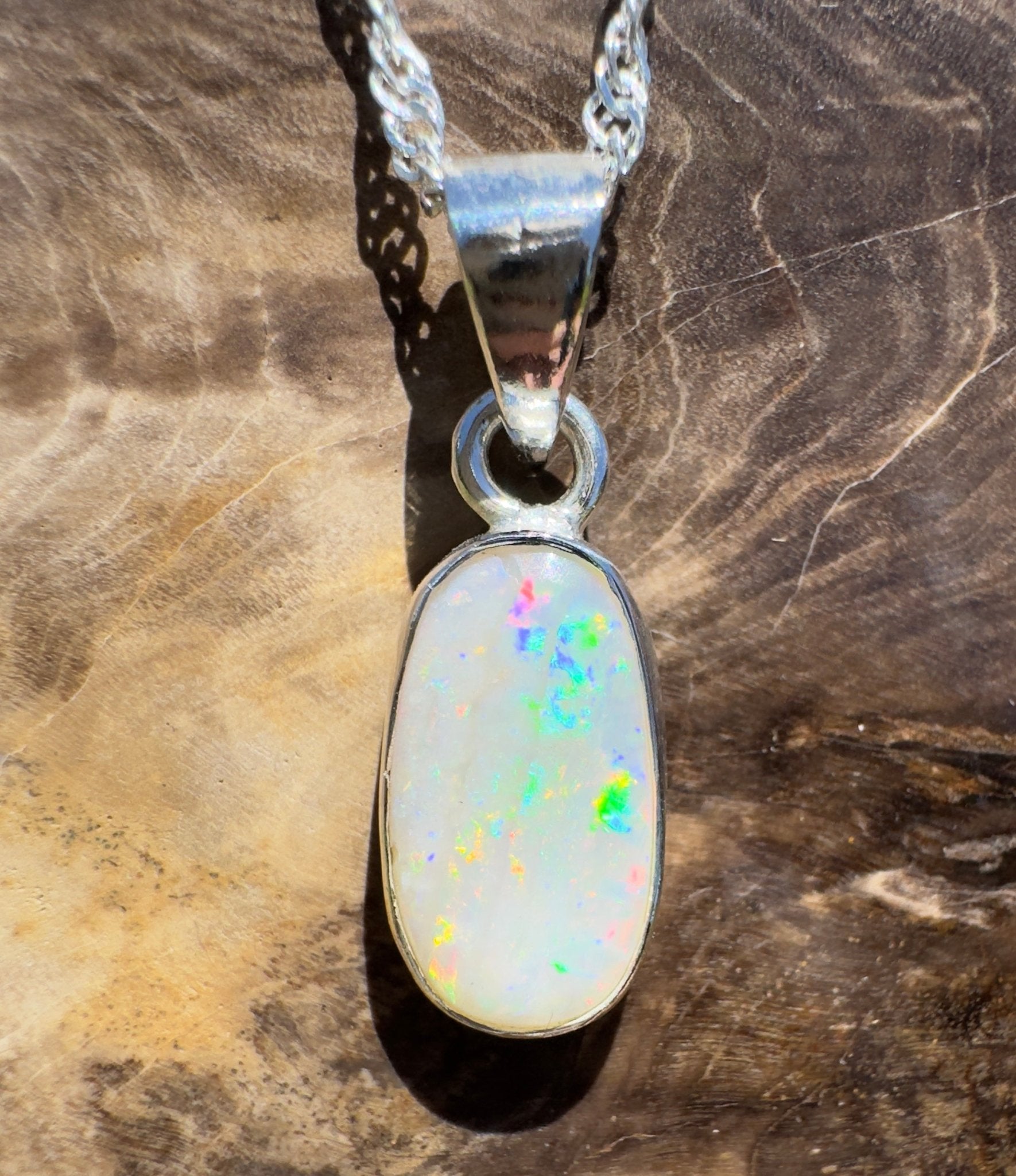 Boodjamulla Mist – 2.6ct Lightning Ridge Opal Pendant
