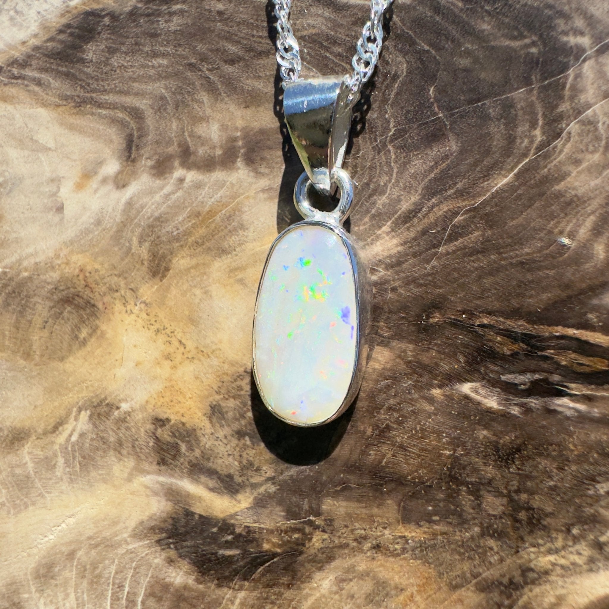 Boodjamulla Mist – 2.6ct Lightning Ridge Opal Pendant