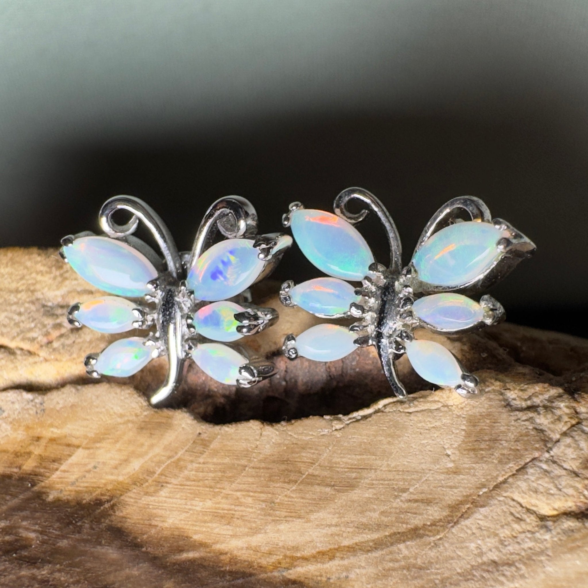 Breakaway Lightfall - 2.4ct Coober Pedy Opal 925 Silver Earrings