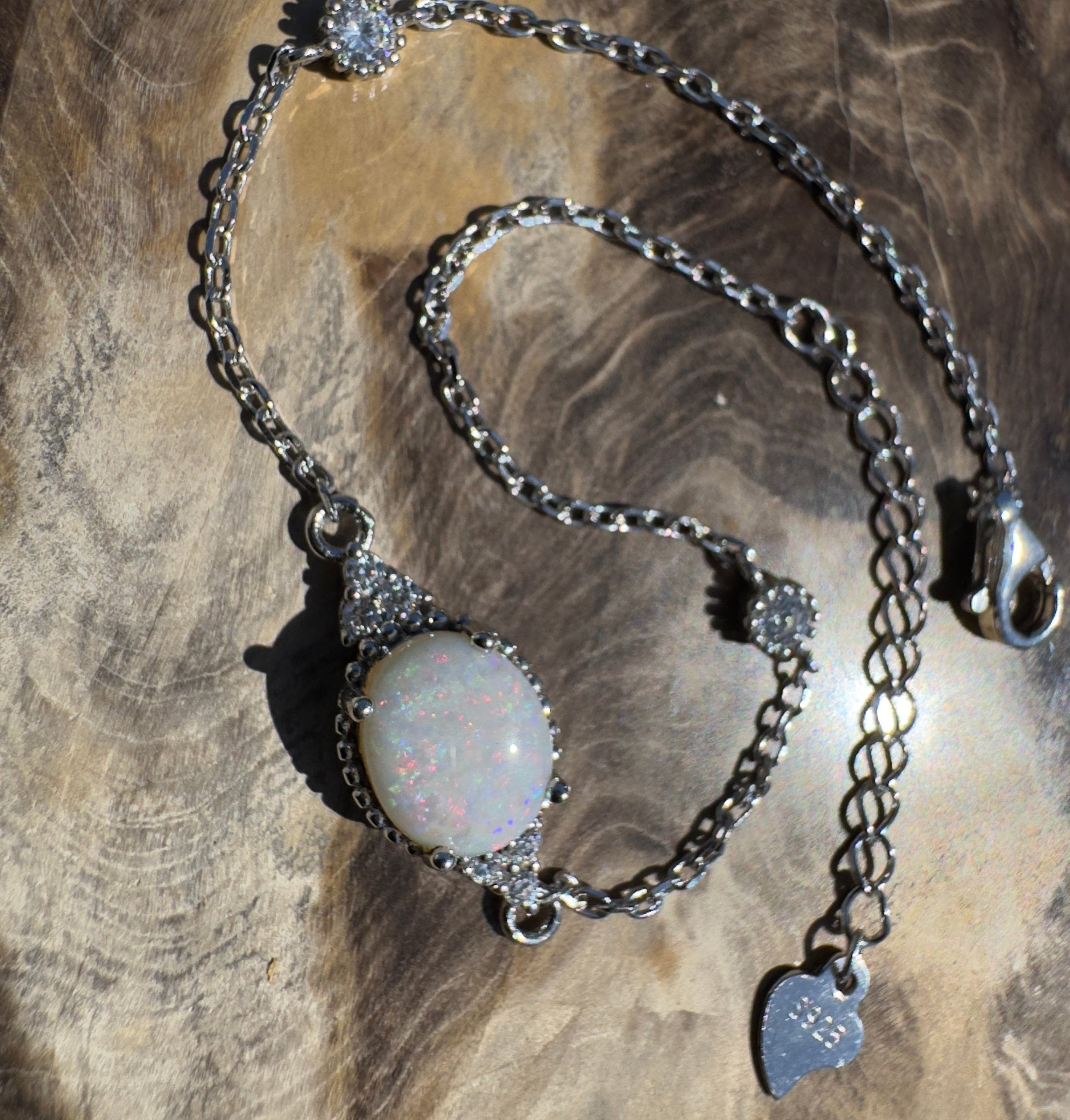 Bungle Bungle Curve - 0.8ct Coober Pedy Opal 925 Silver Bracelet