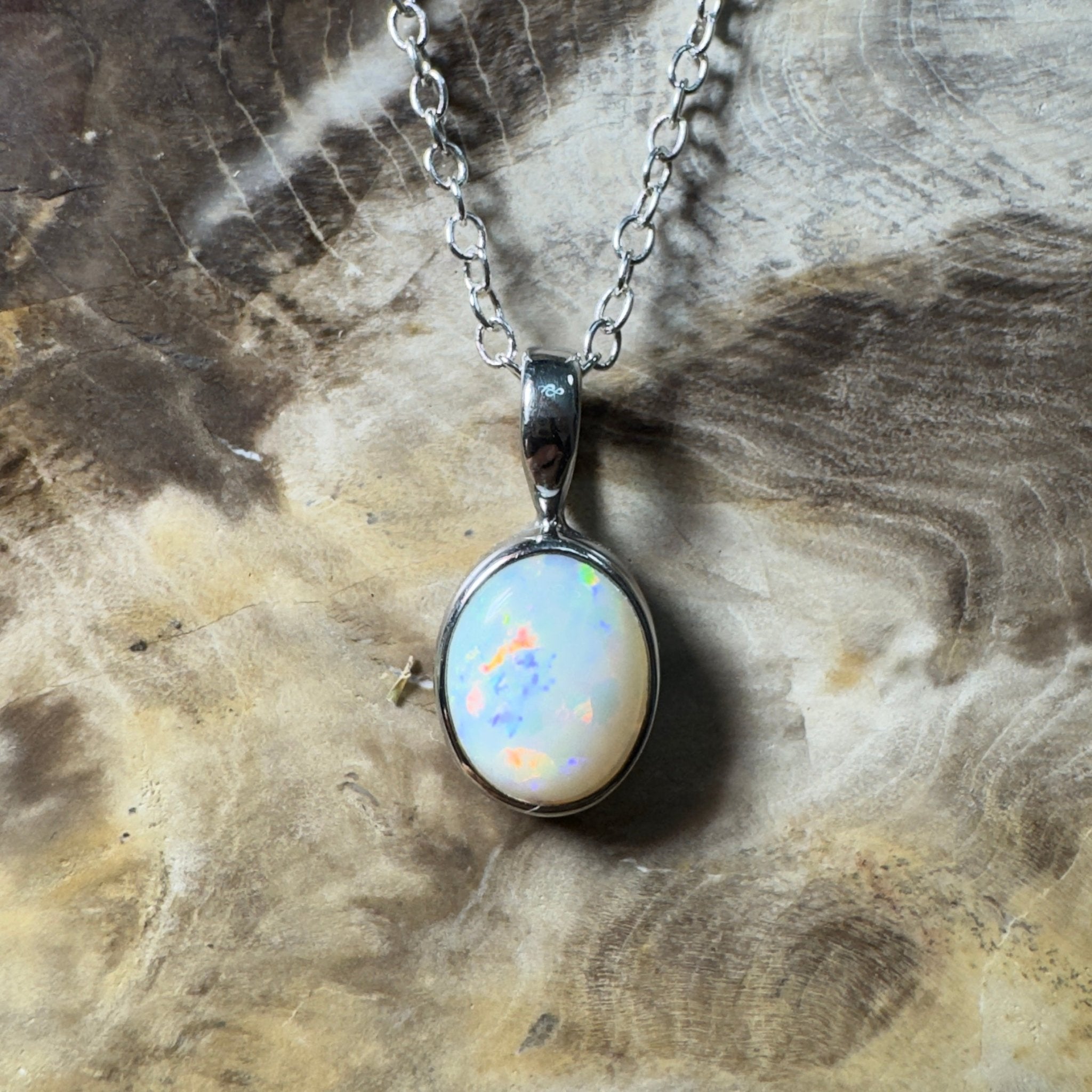 Bungle Bungles Glow ~ 1.2ct Coober Pedy Opal 925 Silver Pendant