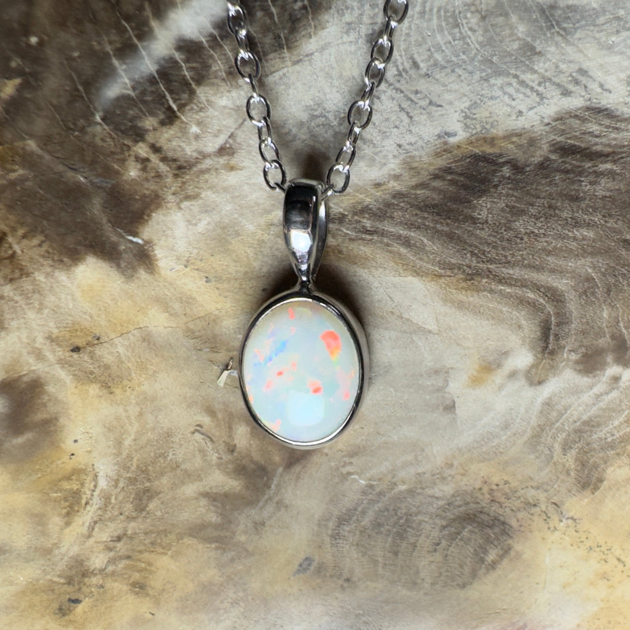 Bungle Bungles Glow ~ 1.2ct Coober Pedy Opal 925 Silver Pendant
