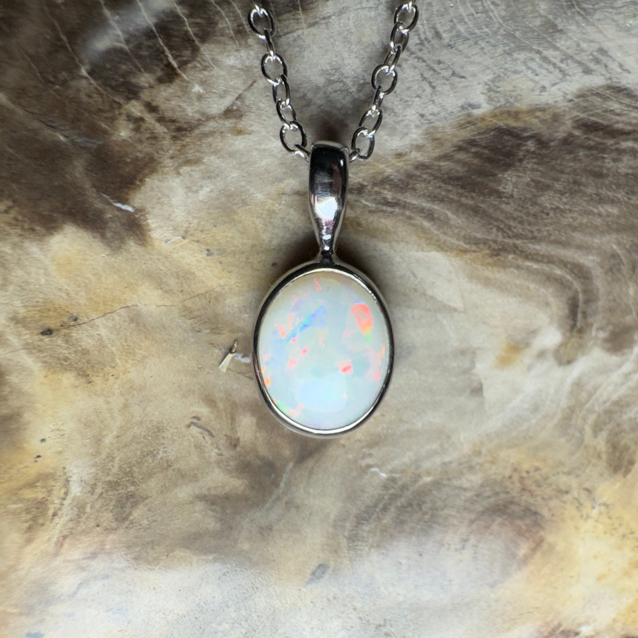 Bungle Bungles Glow ~ 1.2ct Coober Pedy Opal 925 Silver Pendant