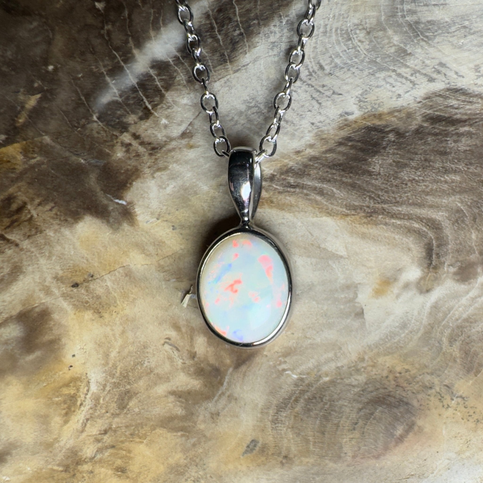 Bungle Bungles Glow ~ 1.2ct Coober Pedy Opal 925 Silver Pendant