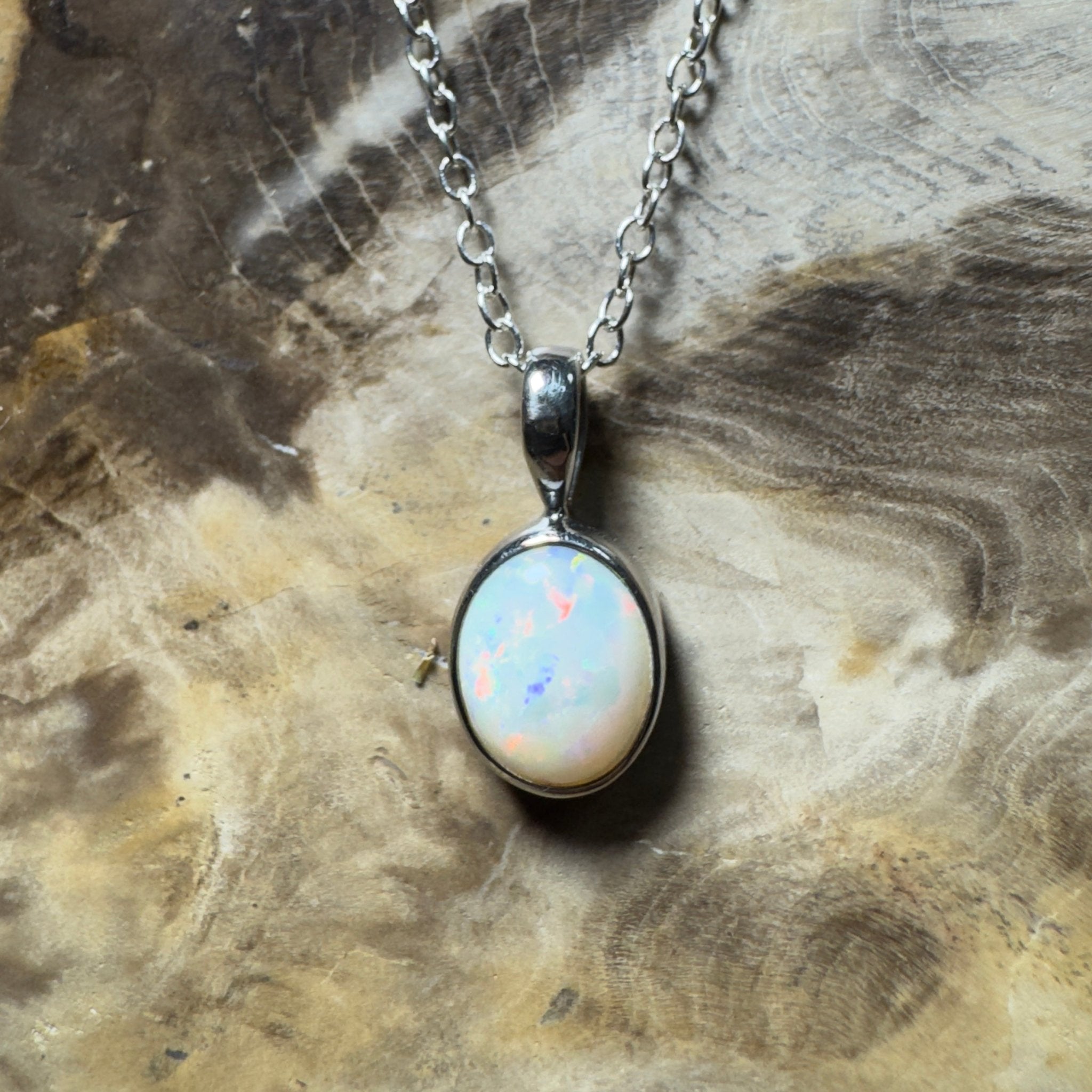 Bungle Bungles Glow ~ 1.2ct Coober Pedy Opal 925 Silver Pendant