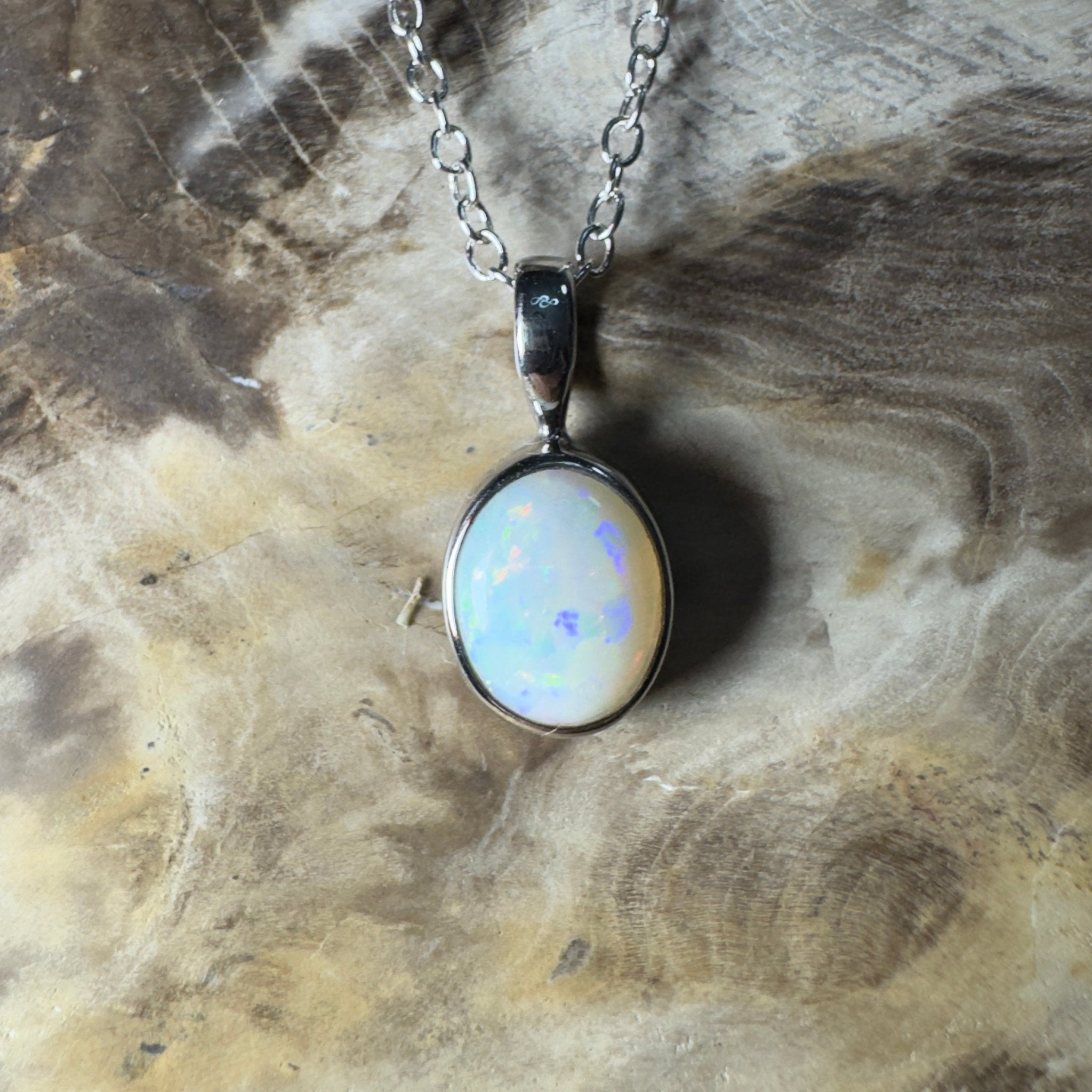 Bungle Bungles Glow ~ 1.2ct Coober Pedy Opal 925 Silver Pendant