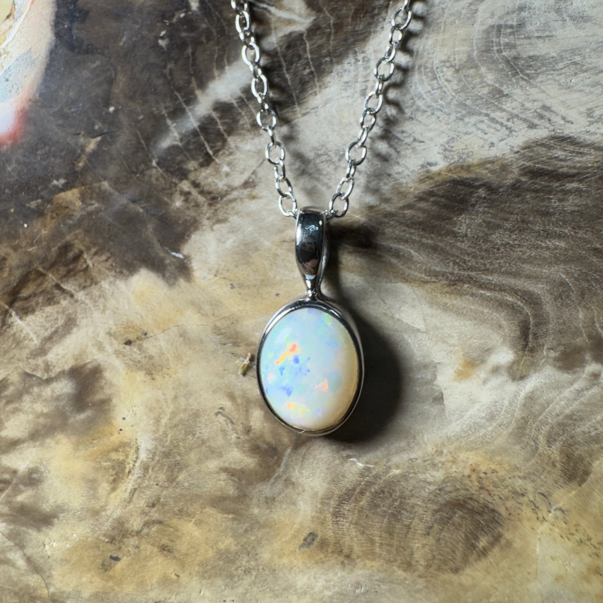 Bungle Bungles Glow ~ 1.2ct Coober Pedy Opal 925 Silver Pendant