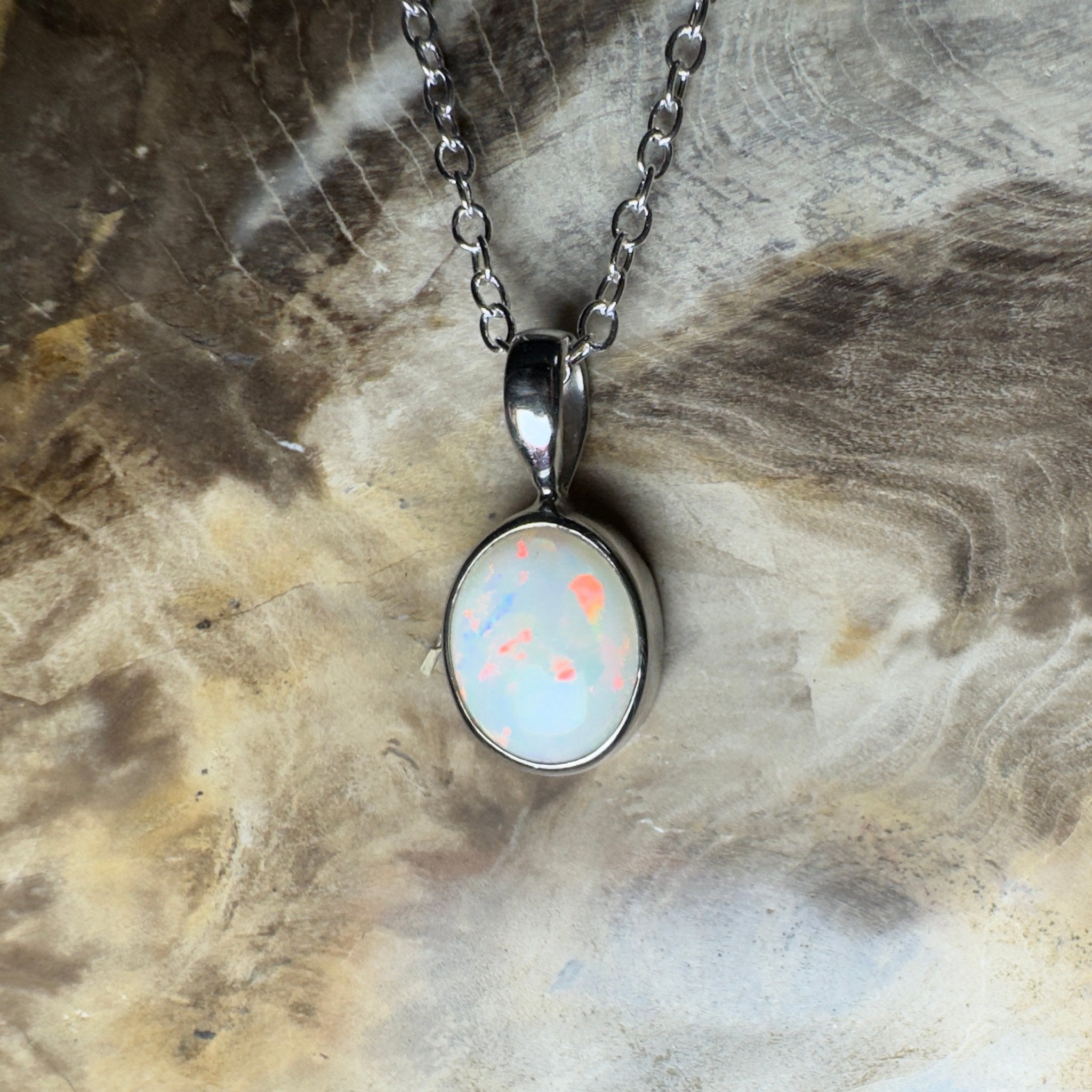 Bungle Bungles Glow ~ 1.2ct Coober Pedy Opal 925 Silver Pendant