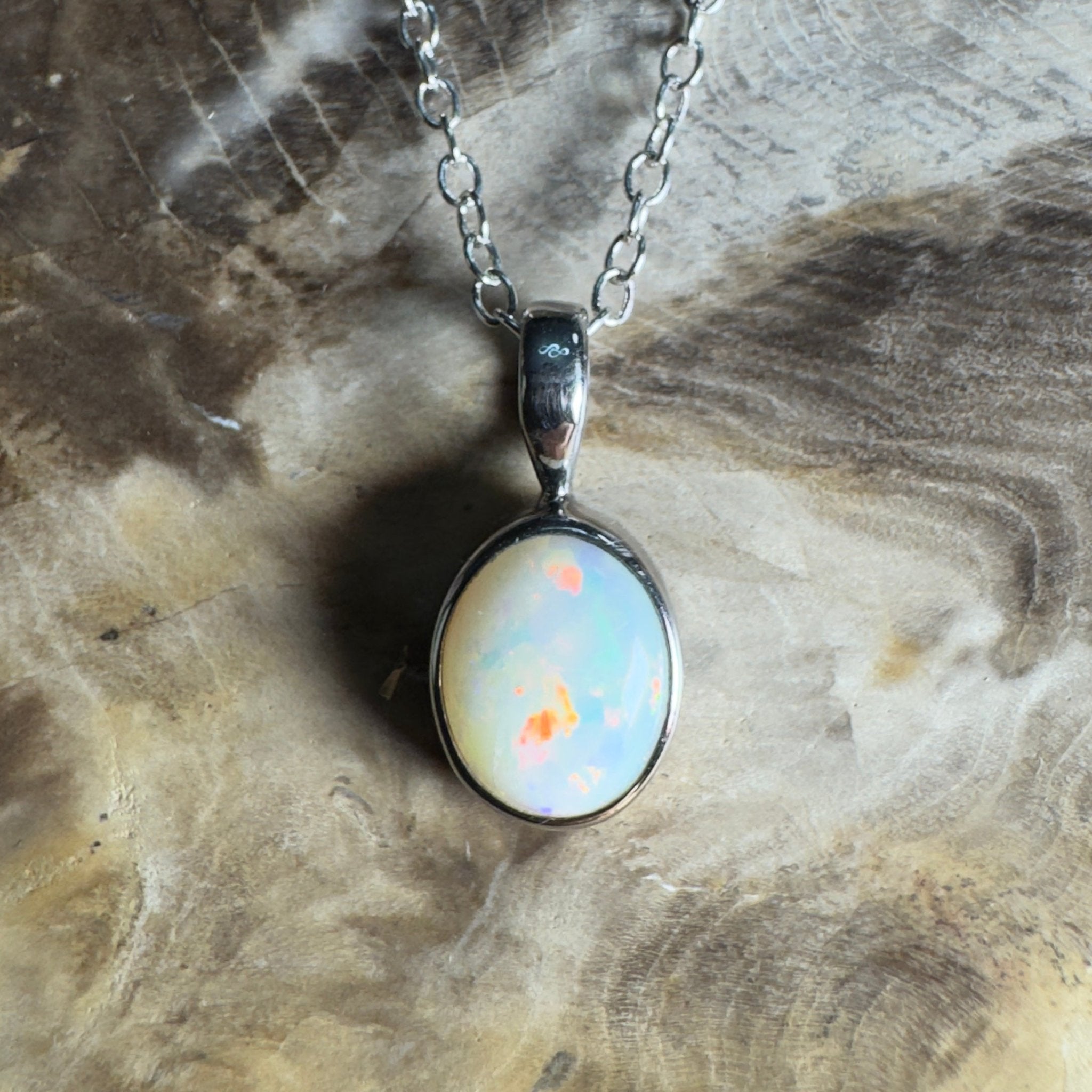 Bungle Bungles Glow ~ 1.2ct Coober Pedy Opal 925 Silver Pendant