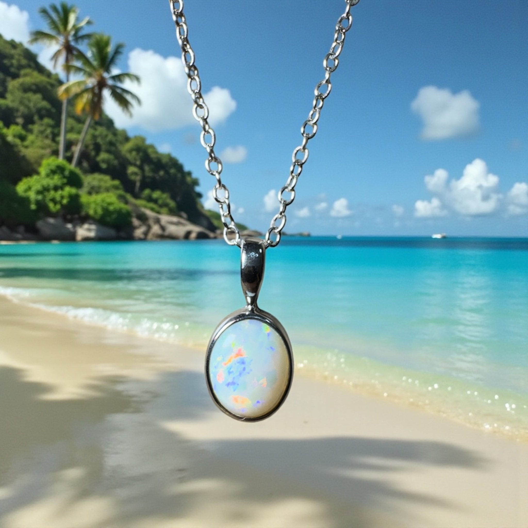 Bungle Bungles Glow ~ 1.2ct Coober Pedy Opal 925 Silver Pendant