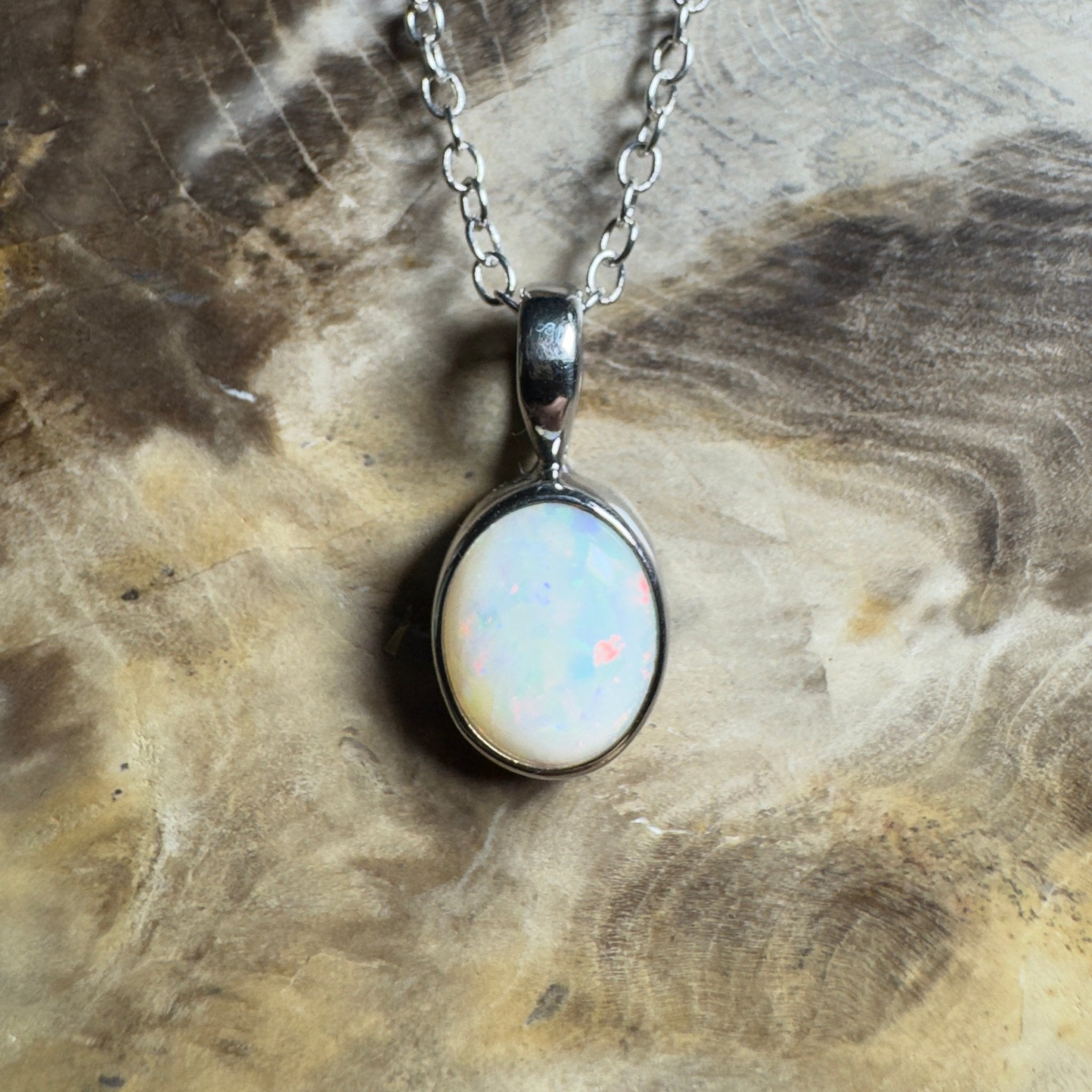 Bungle Bungles Glow ~ 1.2ct Coober Pedy Opal 925 Silver Pendant