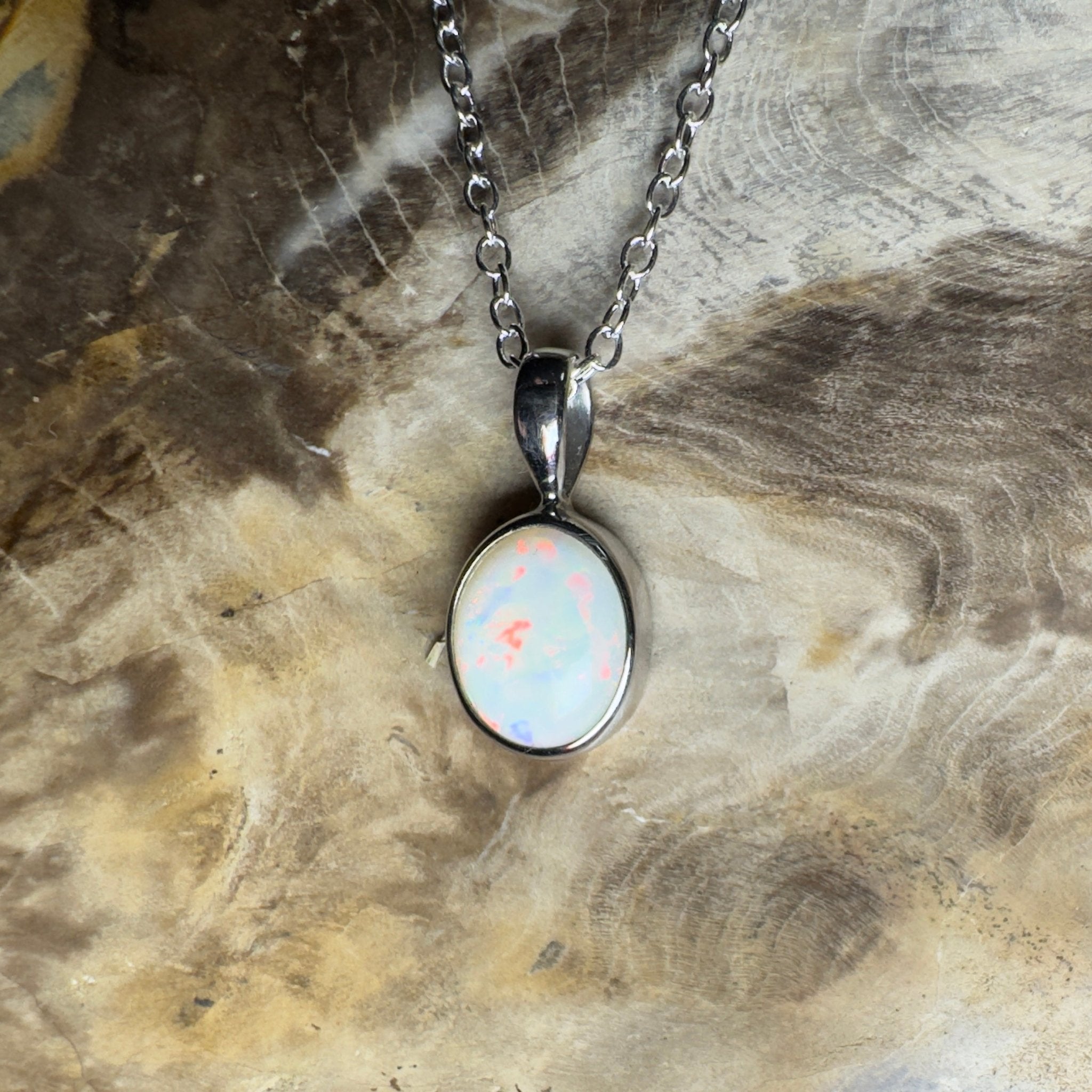 Bungle Bungles Glow ~ 1.2ct Coober Pedy Opal 925 Silver Pendant
