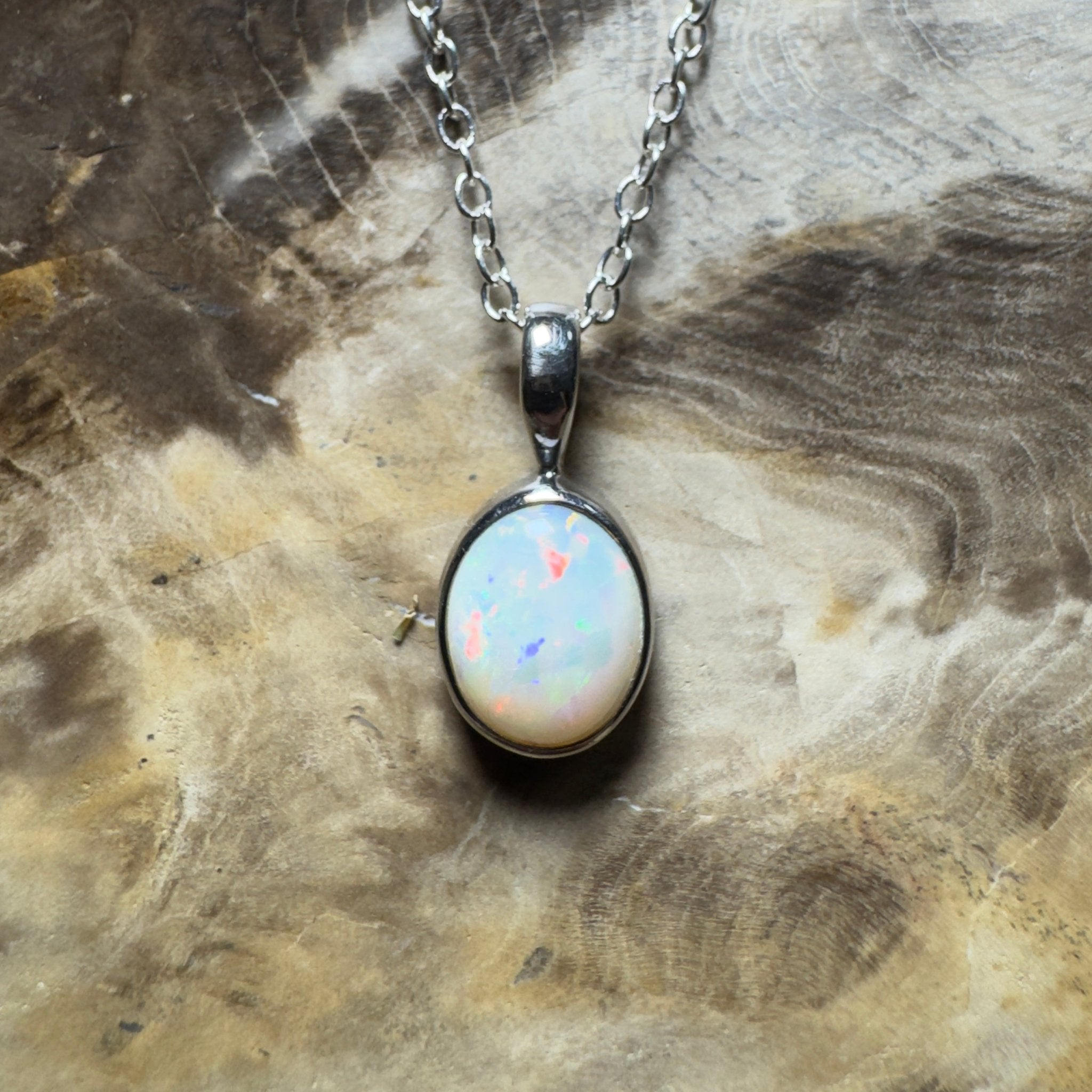 Bungle Bungles Glow ~ 1.2ct Coober Pedy Opal 925 Silver Pendant