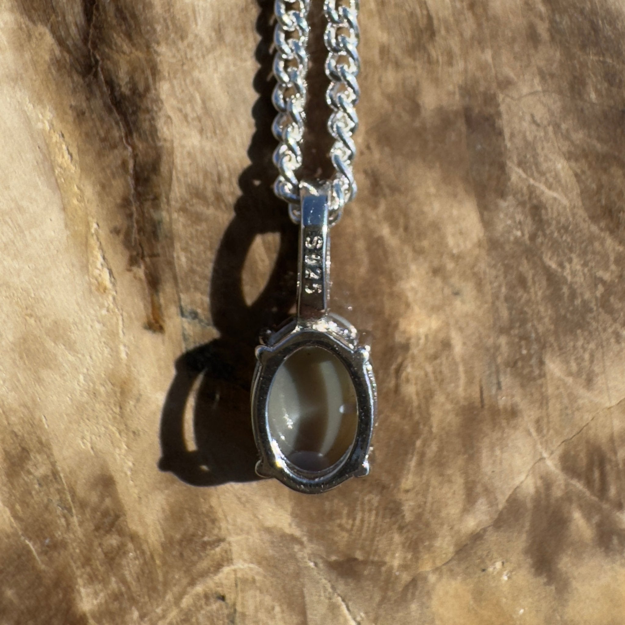 Cadney Drift ~ 0.8ct Coober Pedy Opal 925 Silver Pendant