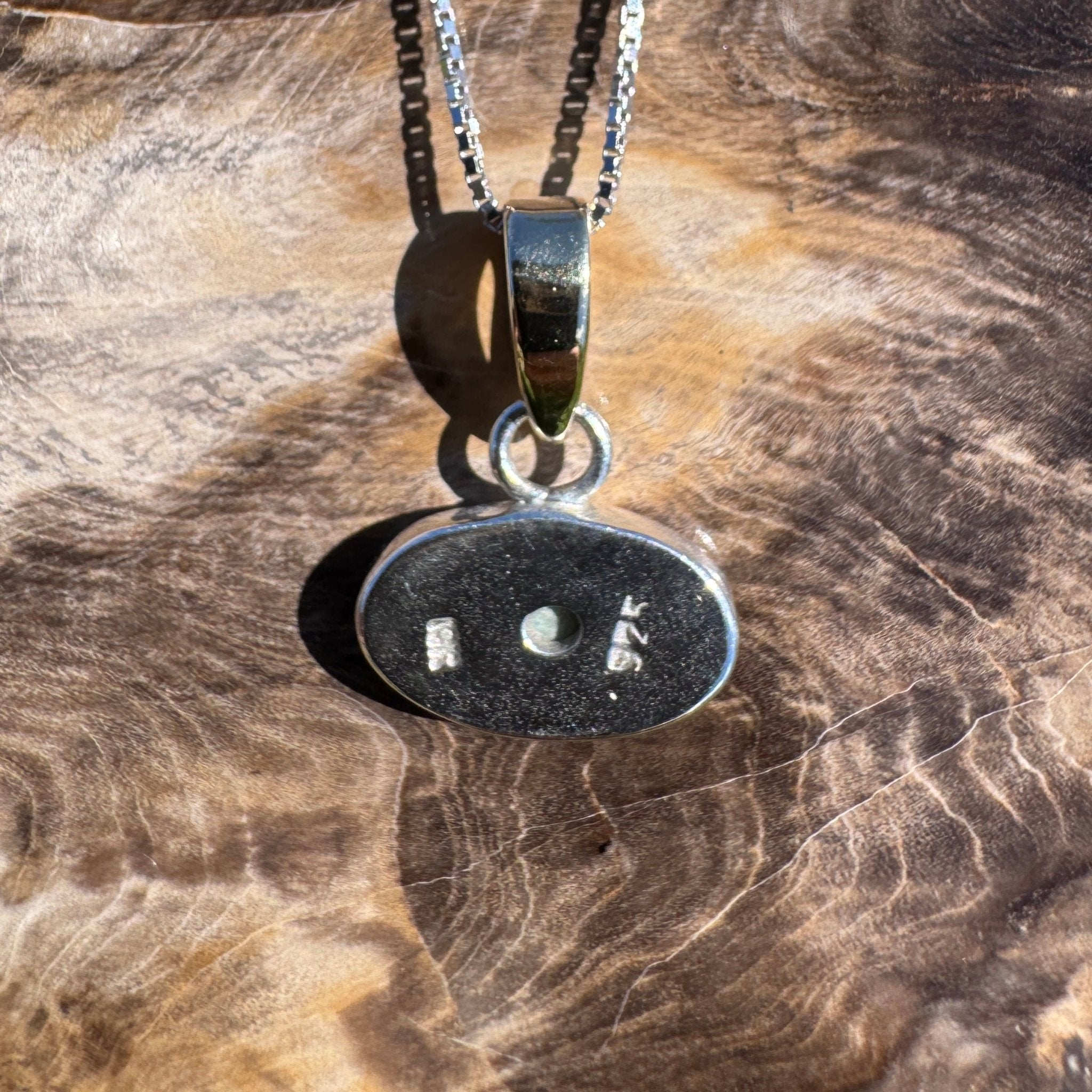 Celestial Glow ~ 1.80ct Solid Lightning Ridge Opal Two - tone 10k Gold and 925 Sterling Silver Pendant Necklace