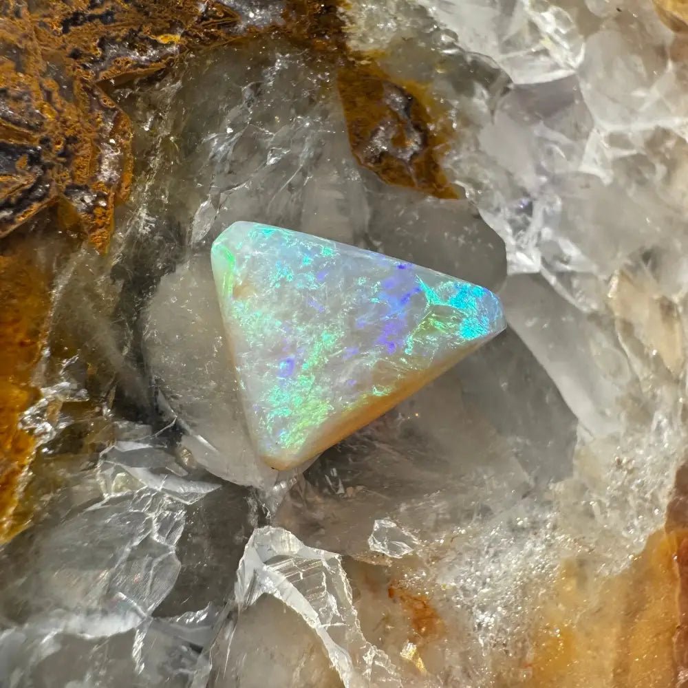 Coober Pedy Crystal Opal 3.7carat Solid Hand - Cut