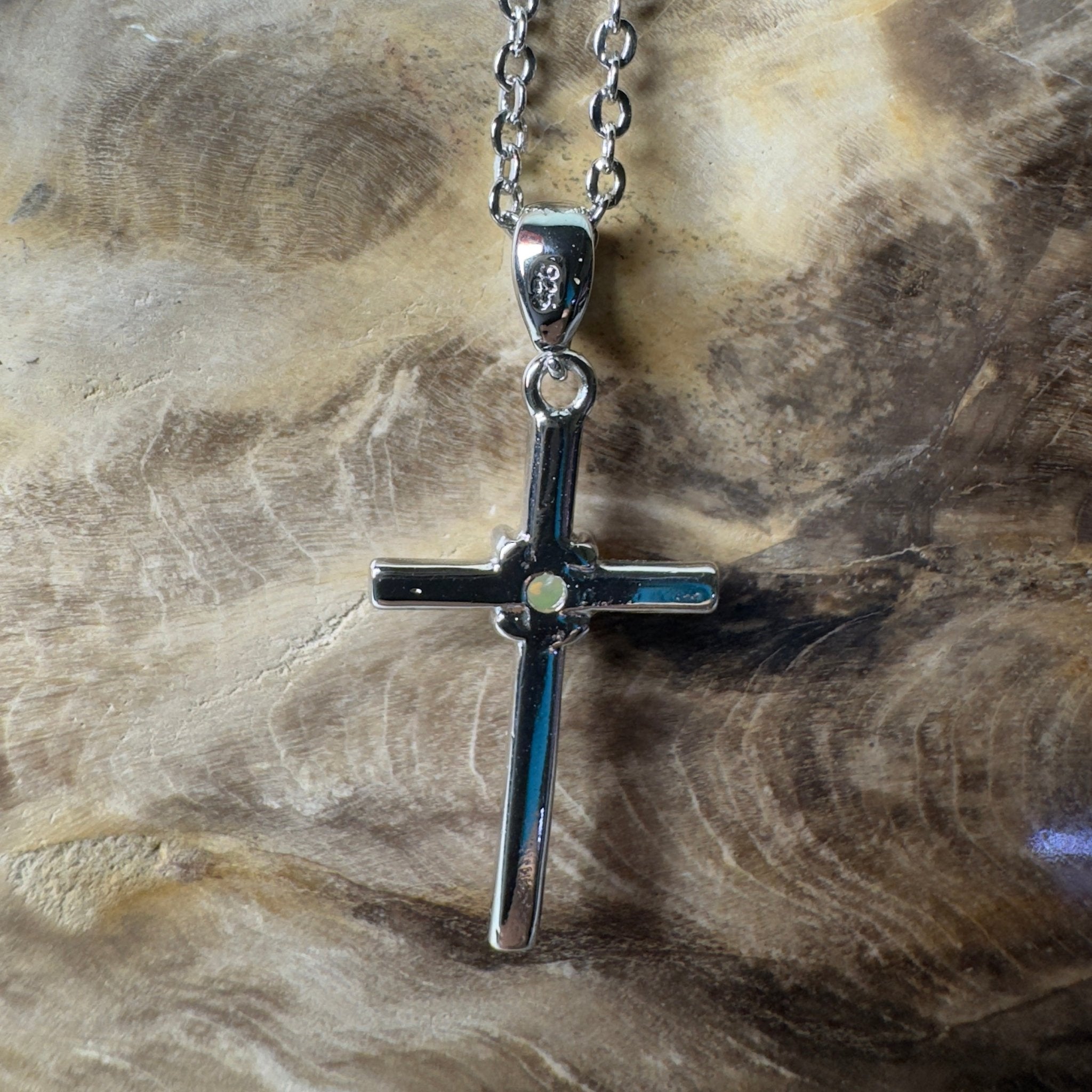 Coral Sea Lightfall ~ 0.2ct Lightning Ridge Crystal Opal 925 Silver Pendant