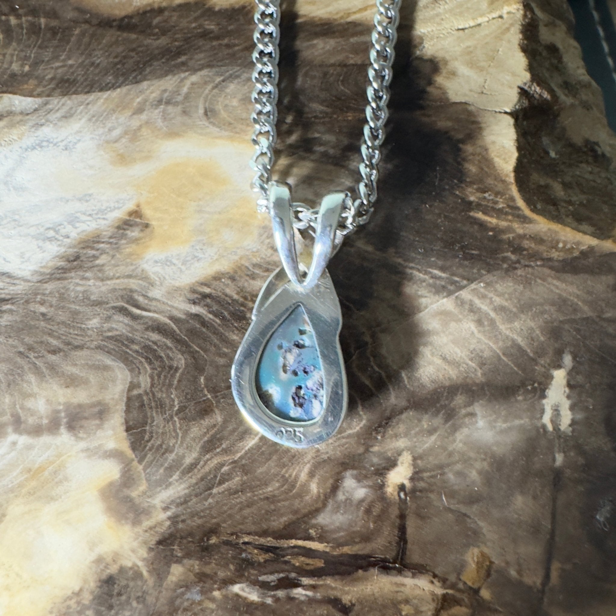 Coral Shelf Fire ~ 5.2ct Lightning Ridge Opal 925 Silver Pendant