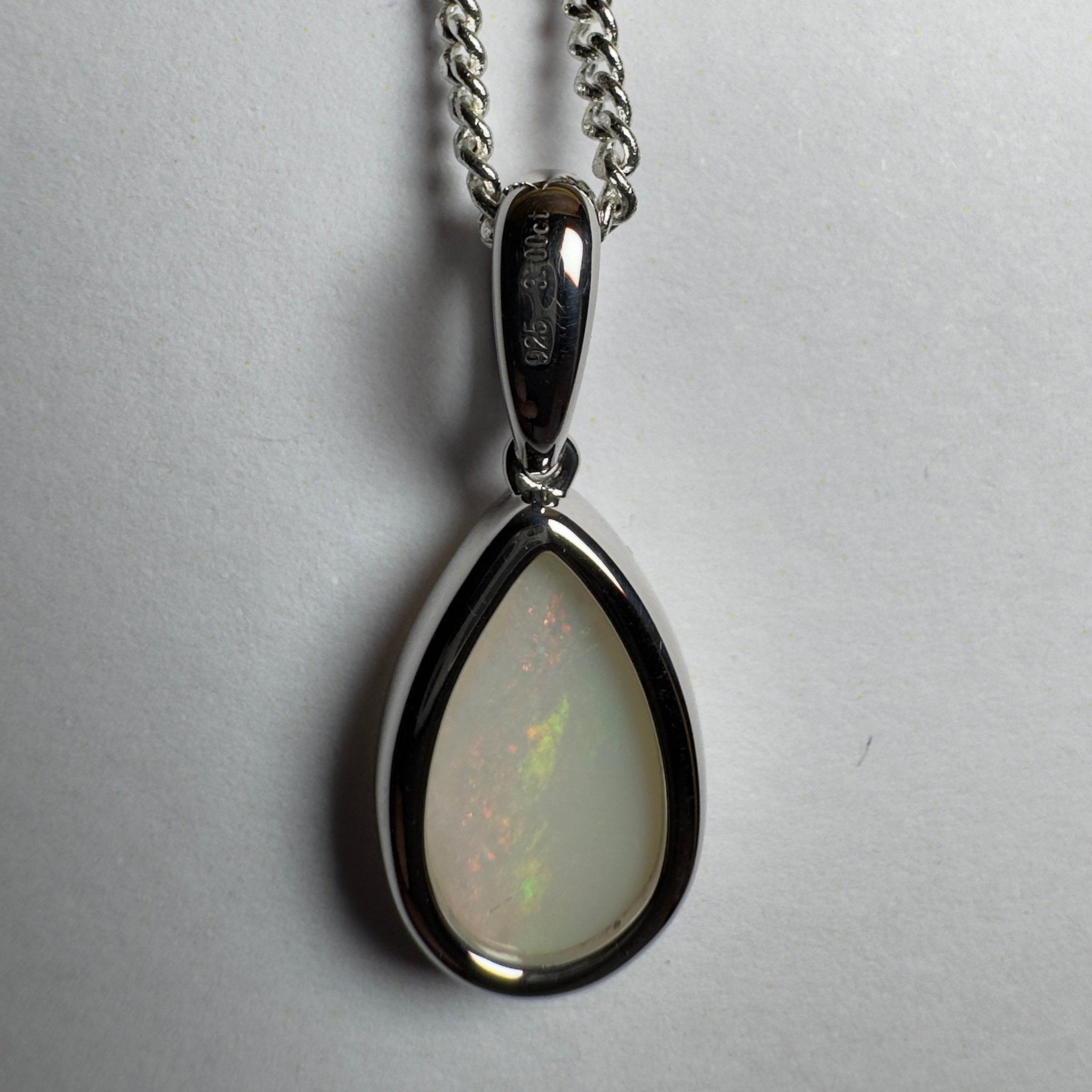 Cradle Mountain Crystal ~ 3ct Coober Pedy Opal 925 Silver Pendant