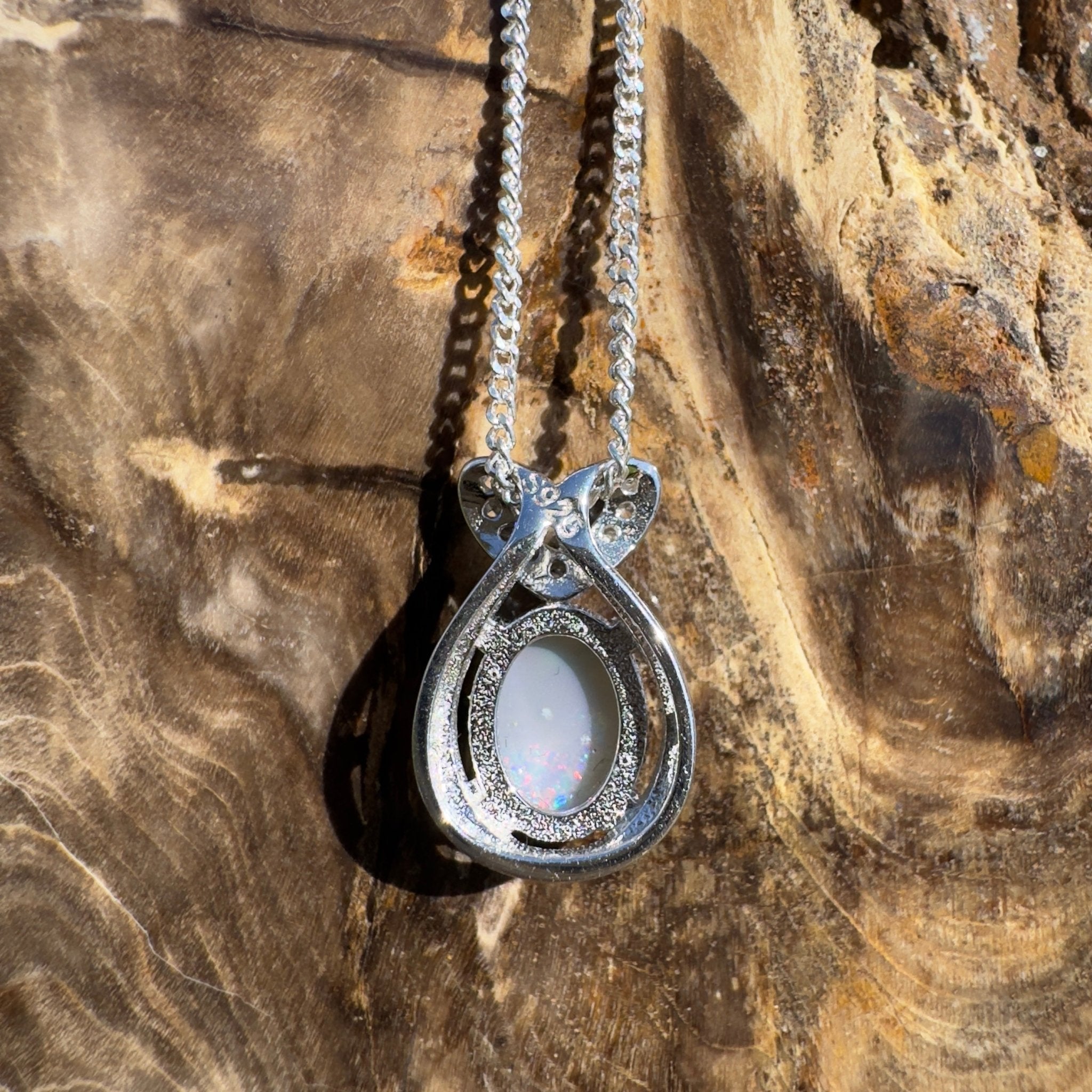 Cumborah Drift ~ 1ct Lightning Ridge Opal 925 Silver Pendant